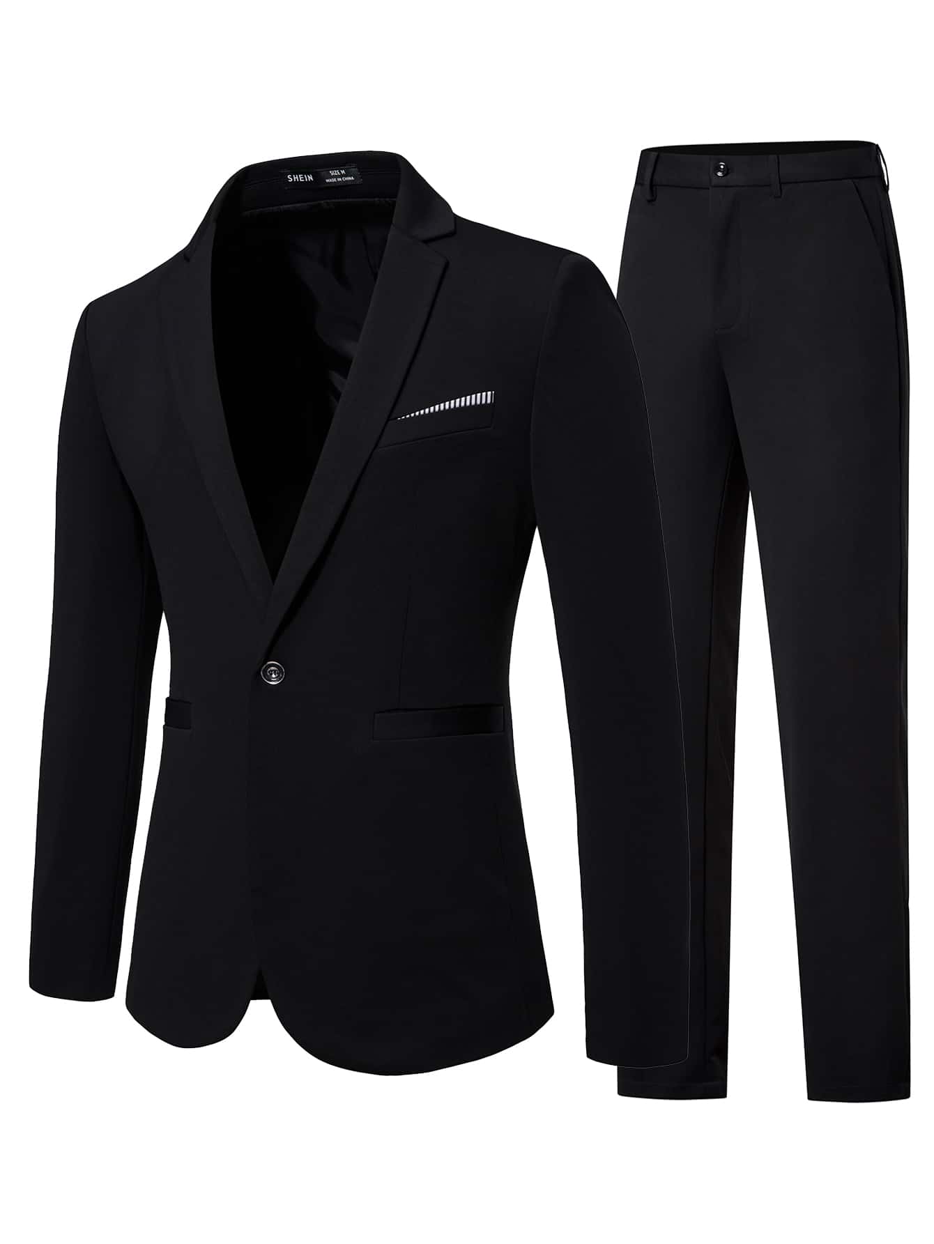 Men Single Button Blazer & Suit Pants