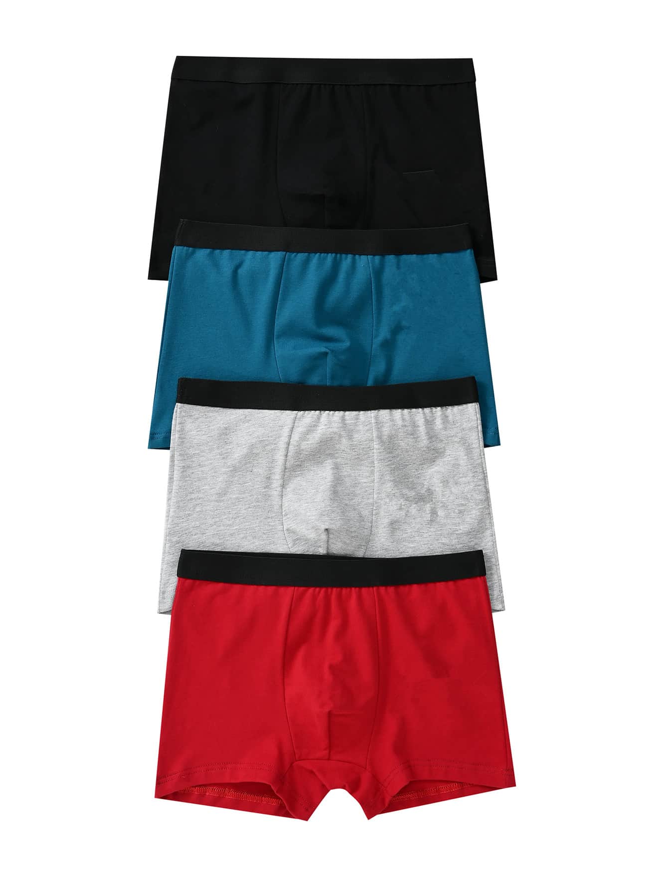 Tween Boy Contrast Color Square Cut Boxer Briefs