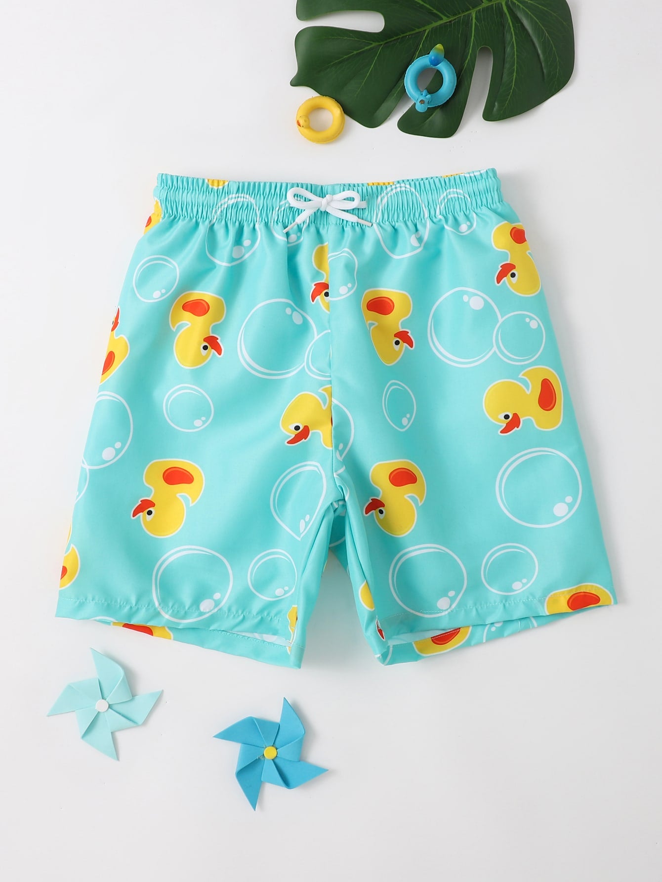 Tween Boy Cartoon Graphic Swim Shorts