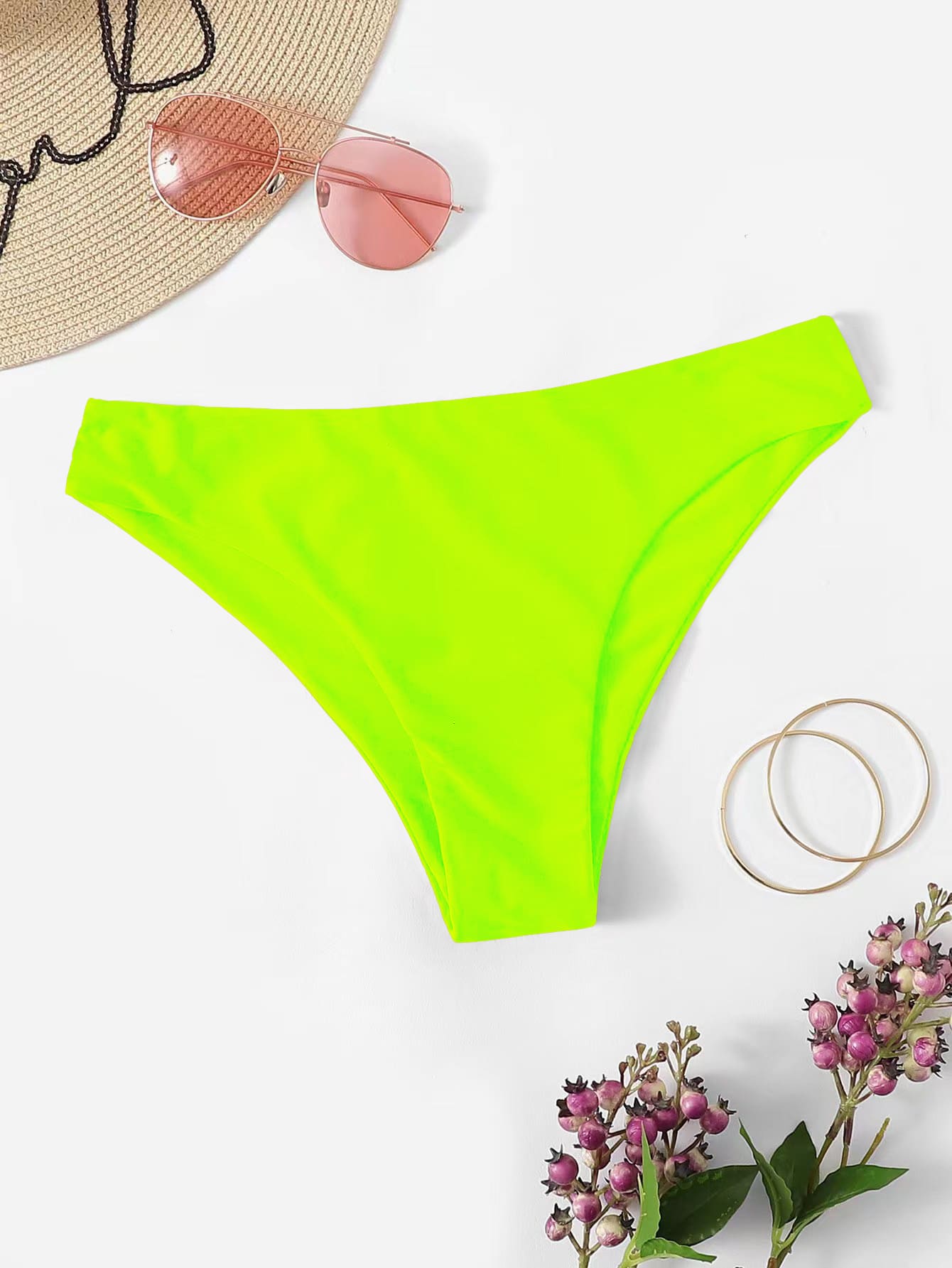 Swim Basics Summer Beach Solid Swimming Panty