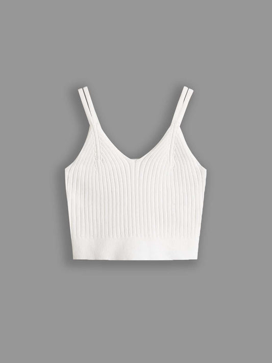 Tween Girl Solid Ribbed Knit Top