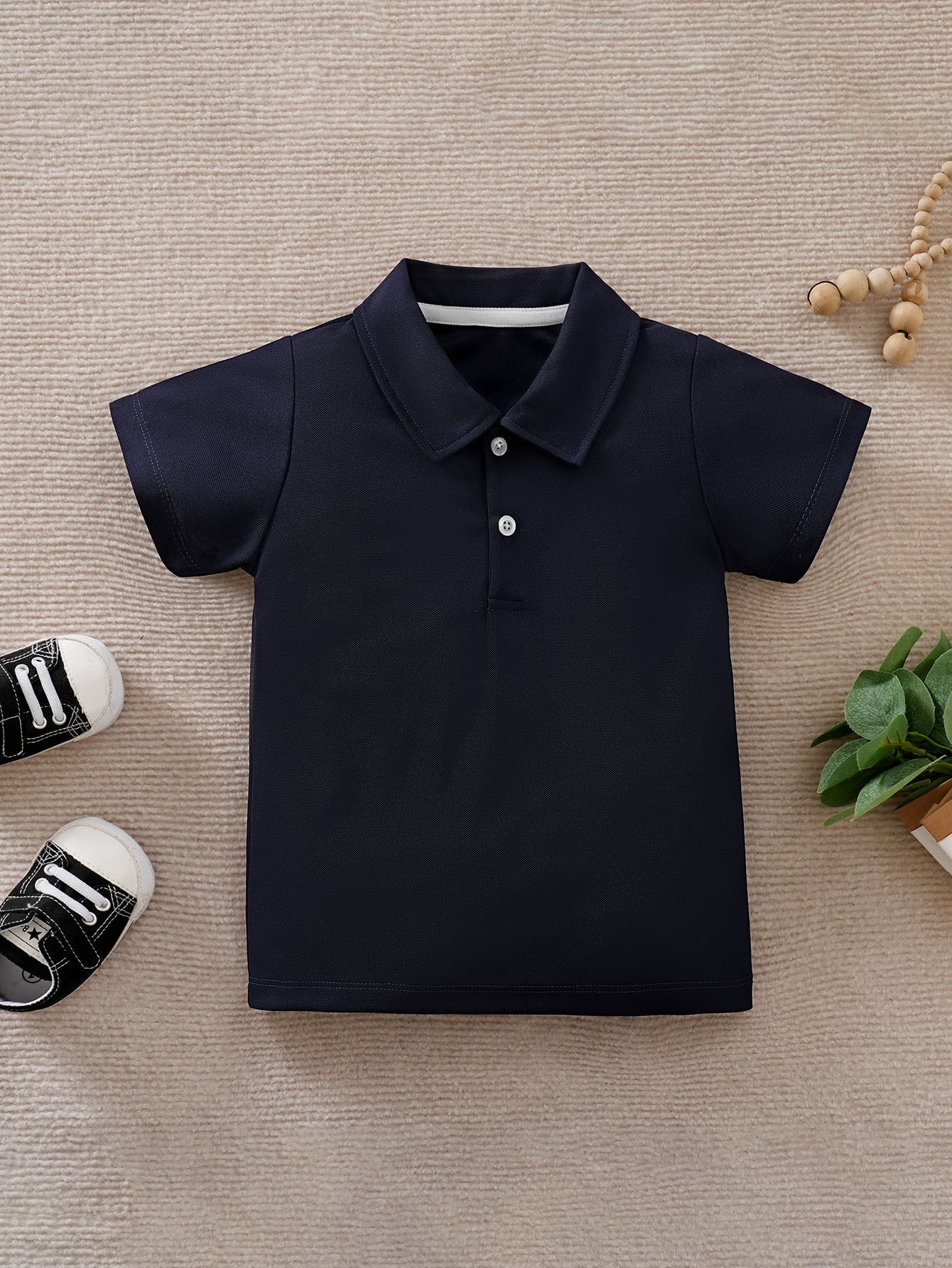 Yierying Young Boy Solid Polo Shirt