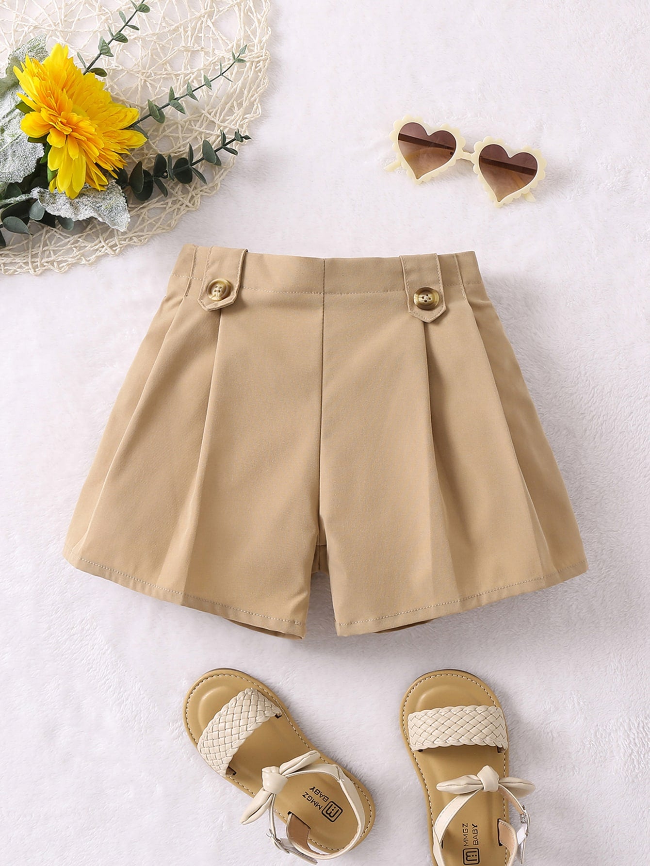 Young Girl Solid Color Elegant & Simple & Versatile Shorts, Summer