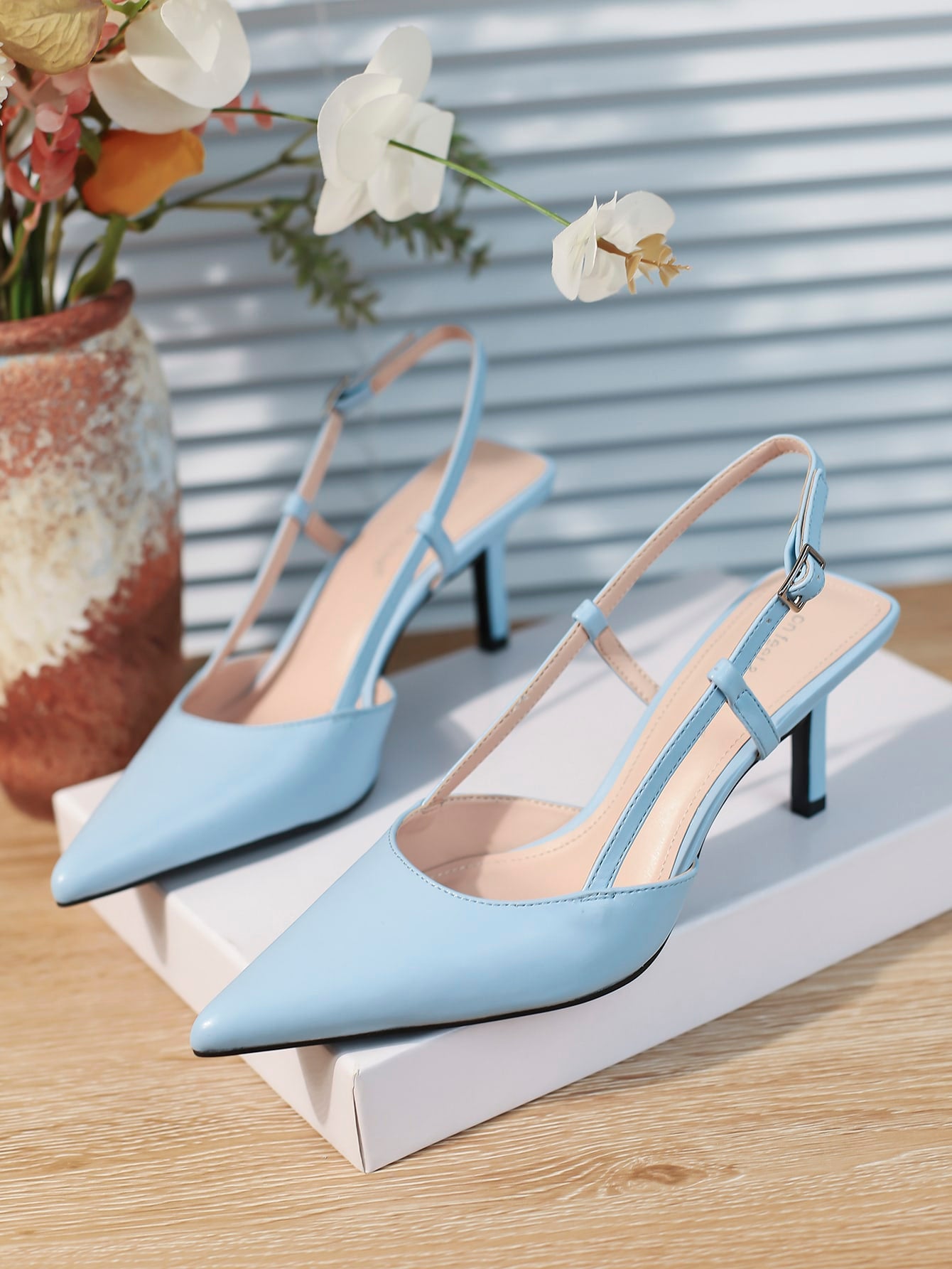 Elegant Slingback Pumps For Women, Minimalist Stiletto Heeled Pumps