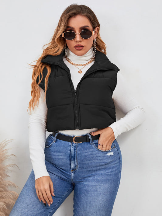 Mulvari Plus Zip Up Sleeveless Puffer Coat