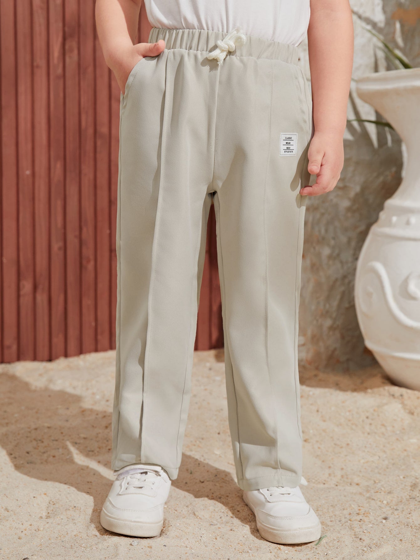 Young Boy Casual Straight-Leg Pants