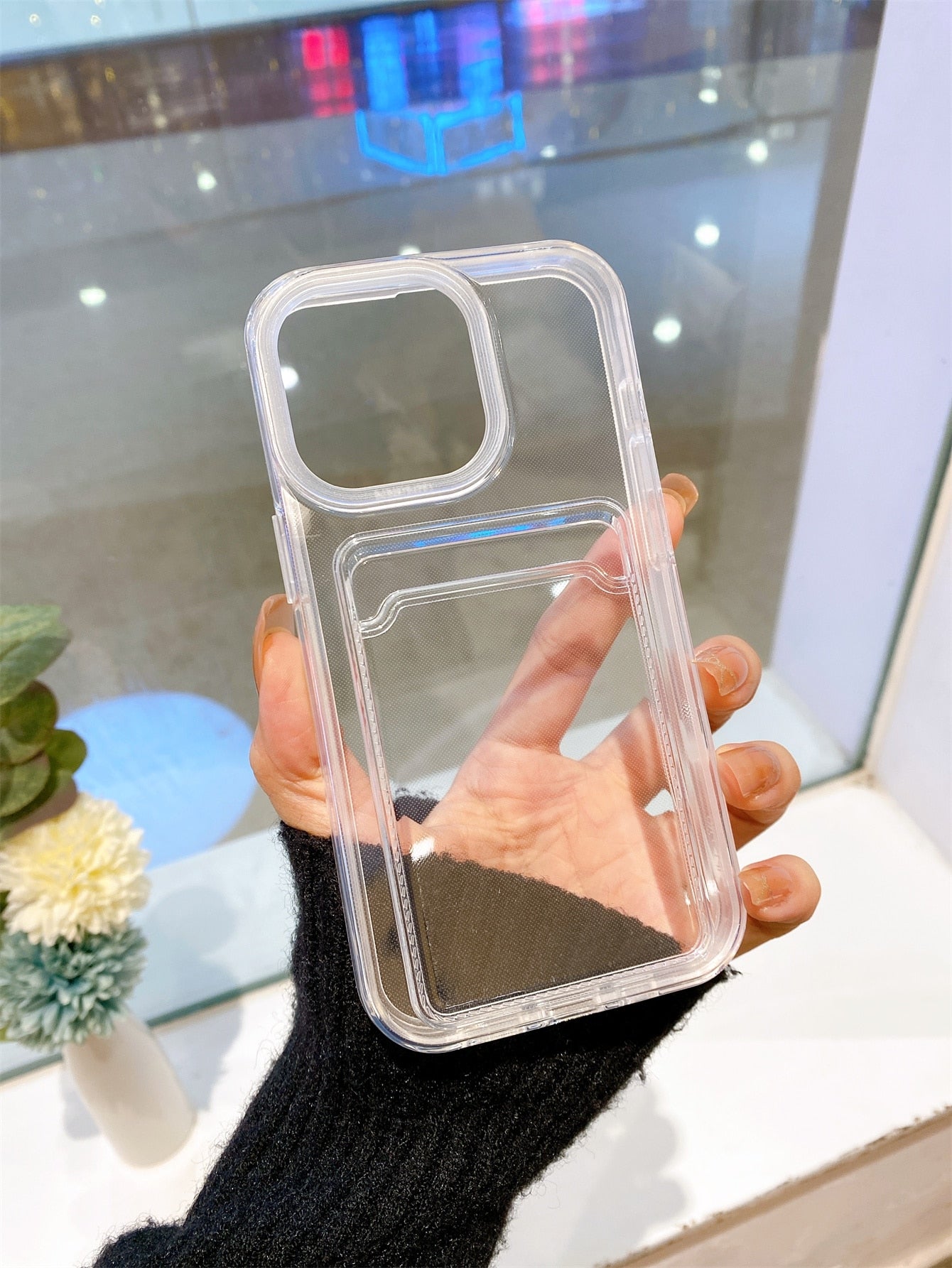 Compatible With IPhone 2-In-1 TPU Wallet Phone Case, Holds Cards & Coins, Anti-Drop, Sweat-Proof, Fingerprint-Proof, Wear-Resistant, Non-Fading