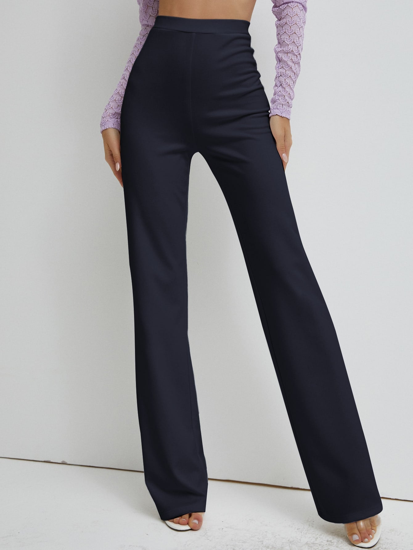 High Waist Straight Leg Pants