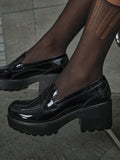 Stitch Detail Platform Loafer Shoes For Summer Vacation Shoes Summer Sale Back To School Shoes College Student Shoes
