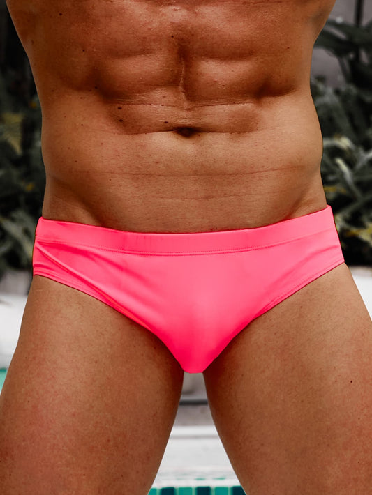 Men Solid Swim Brief