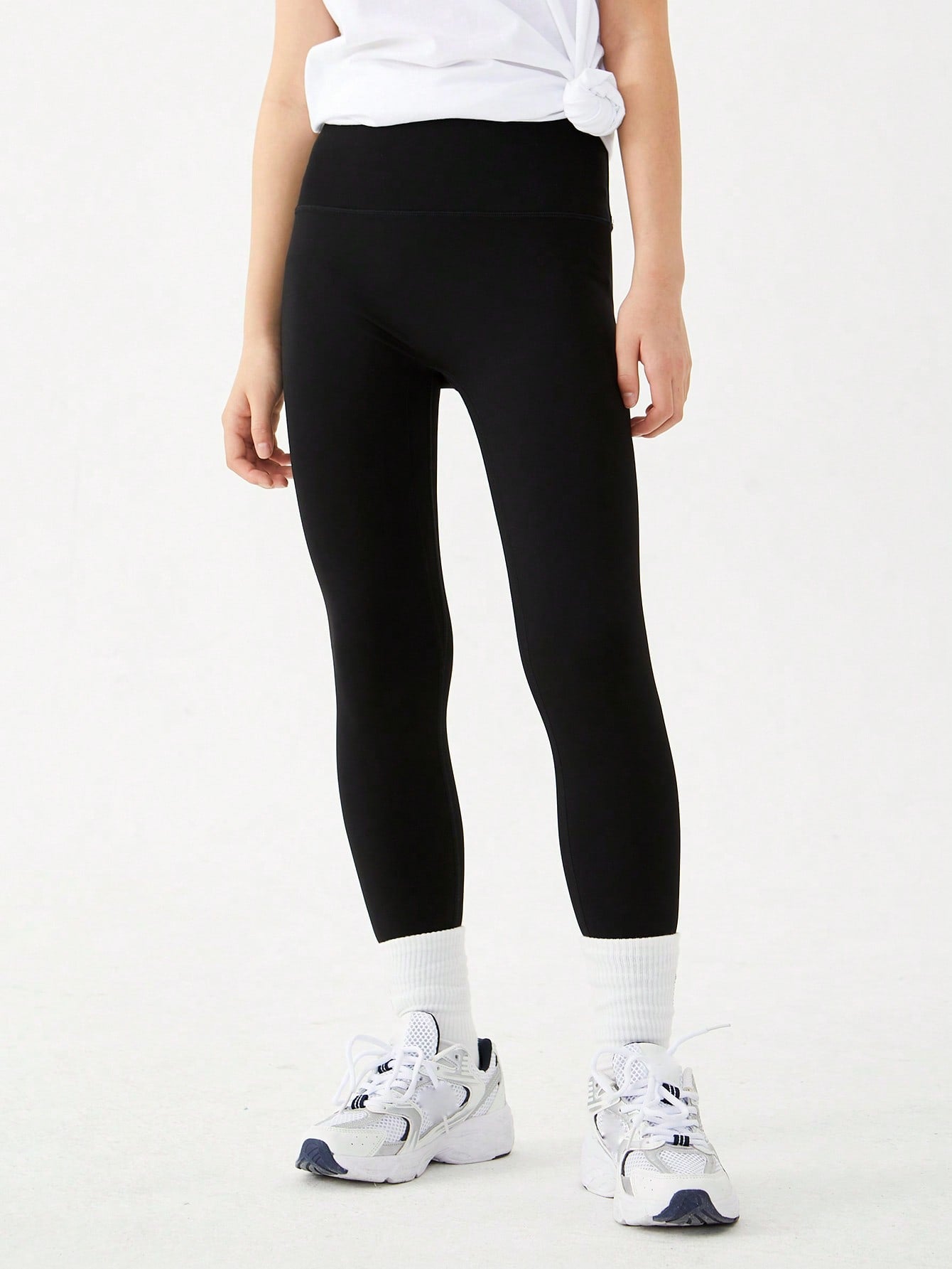 Tween Girl Quick-drying Outdoor Sports Pants - High Elasticity Yoga Tights, Tight-fit Bottoming Pants, Spring And Autumn