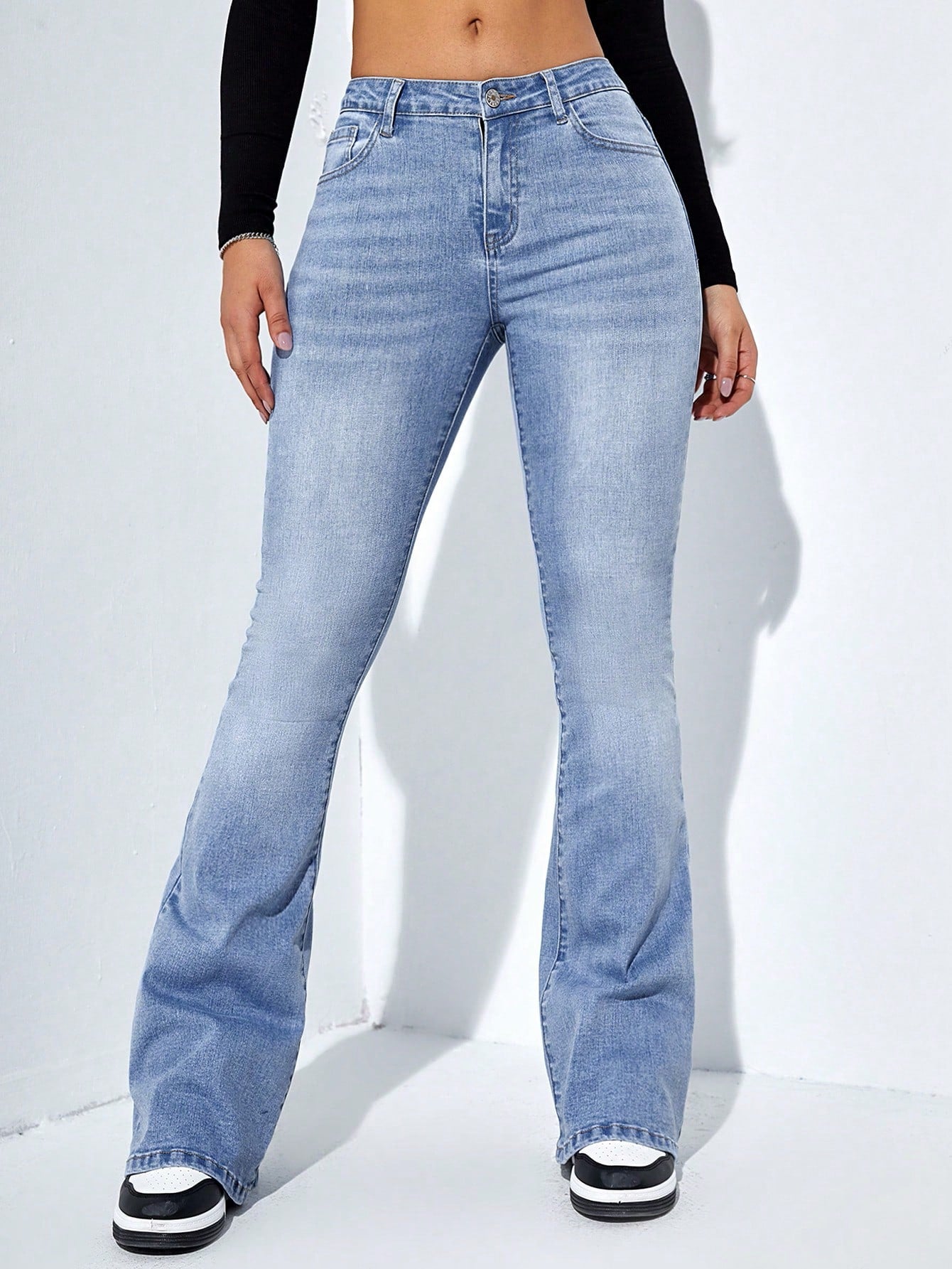 Frenchy Slant Pocket Bootcut Leg Jeans