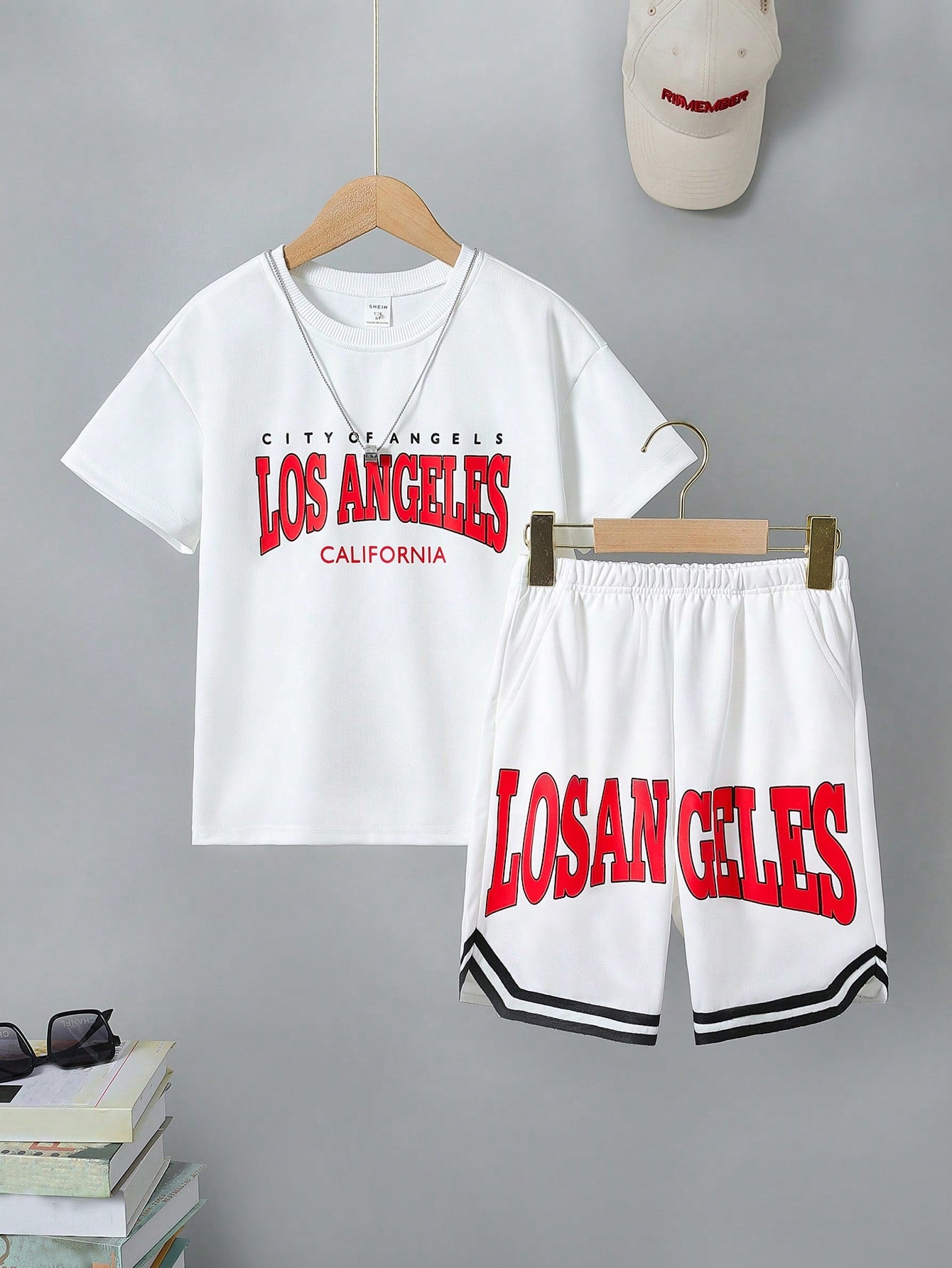 Tween Boys' Letter Print Short Sleeve T-Shirt And Shorts Set