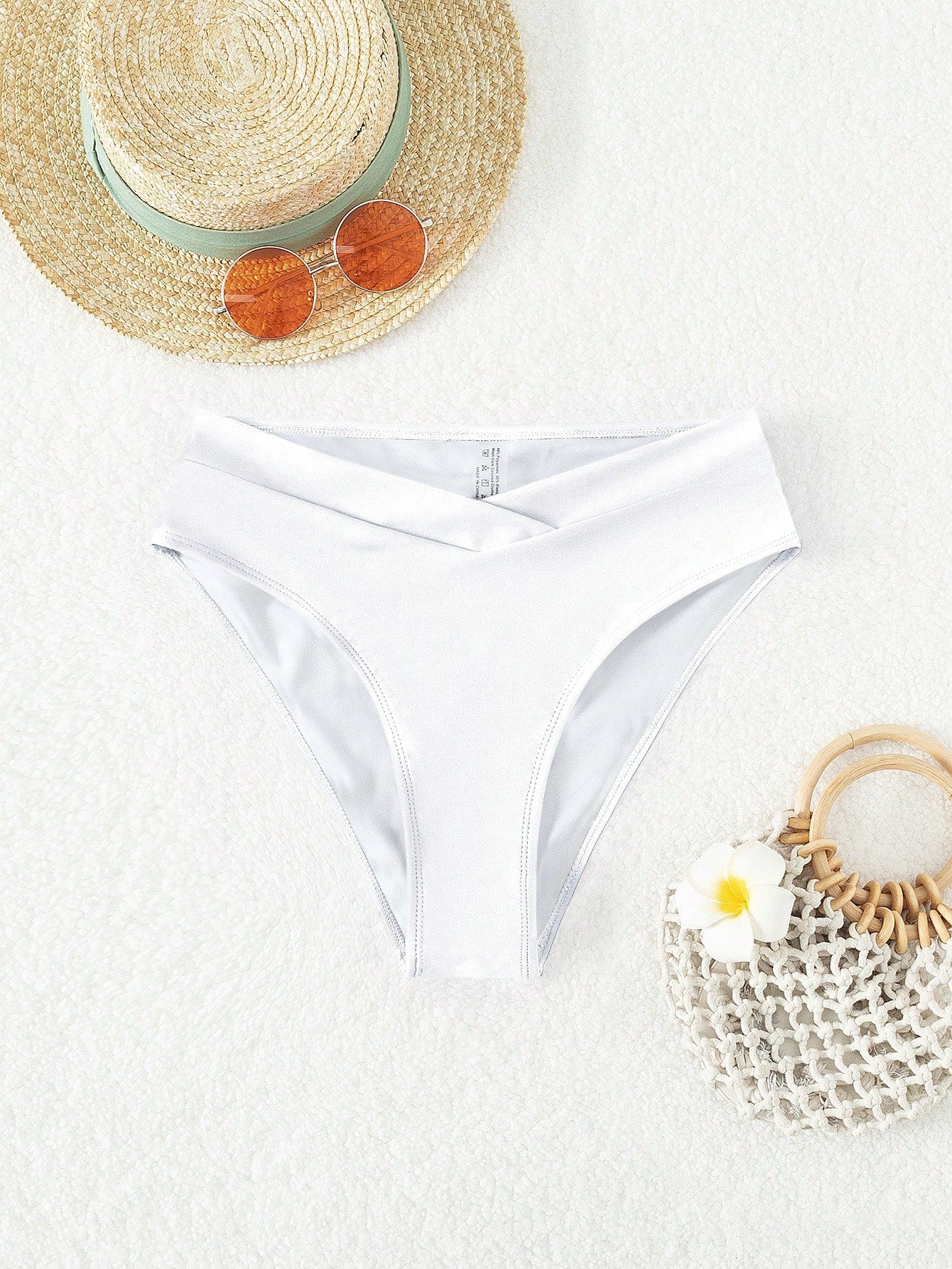 Swim Summer Beach Plain High Waisted Bikini Bottom