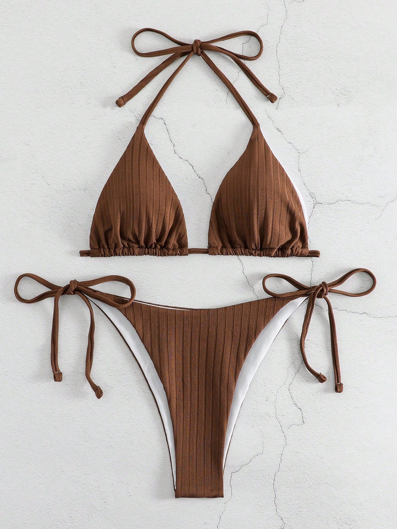 Swim Summer Beach Halter Triangle Tie Side Bikini