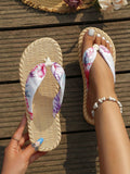 Women's Fashionable & Elegant Classic Non-Slip Outdoor Beach Leopard Print Flip Flops, Summer