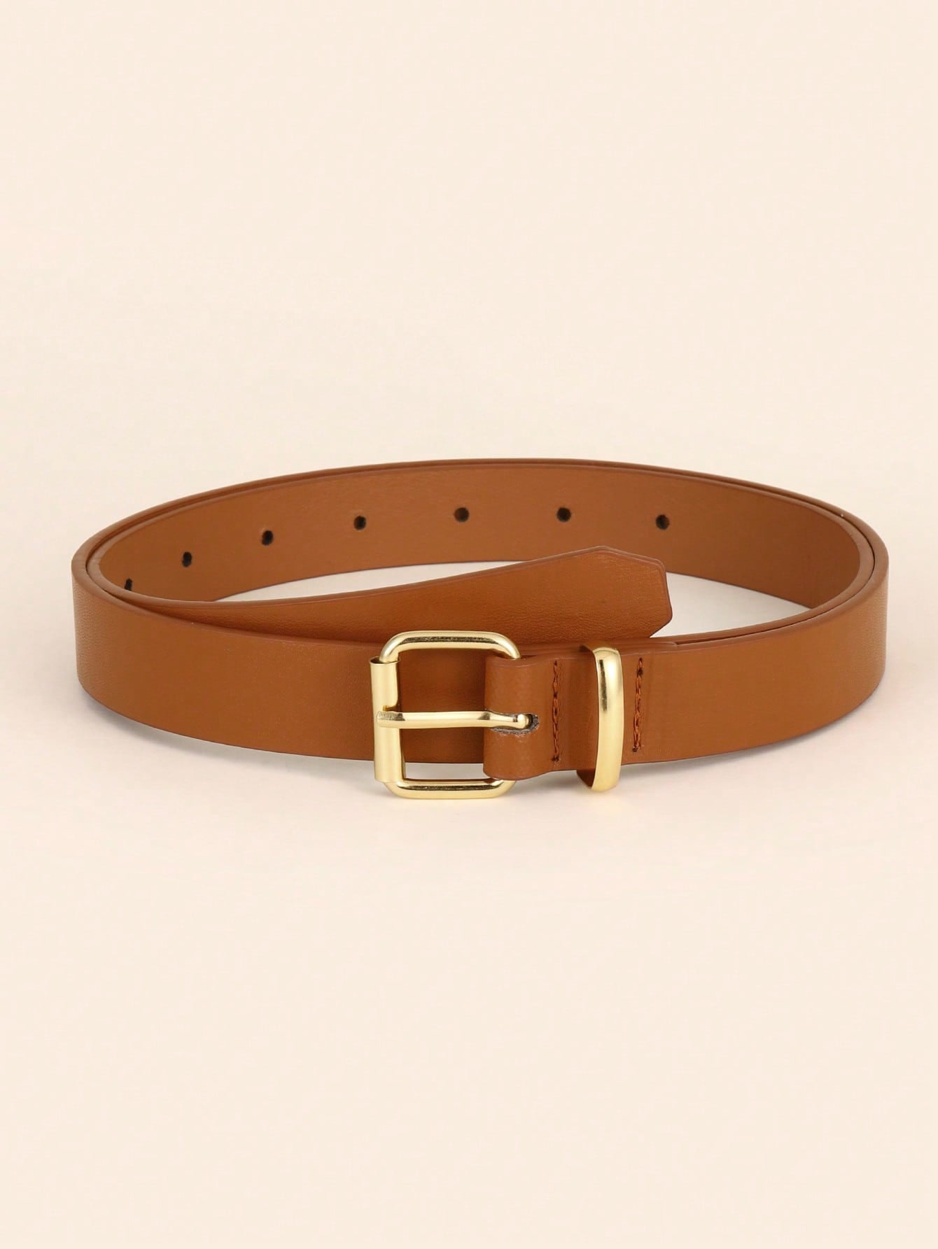 1pc Kids Metal Buckle Solid Casual Belt, For Daily Life