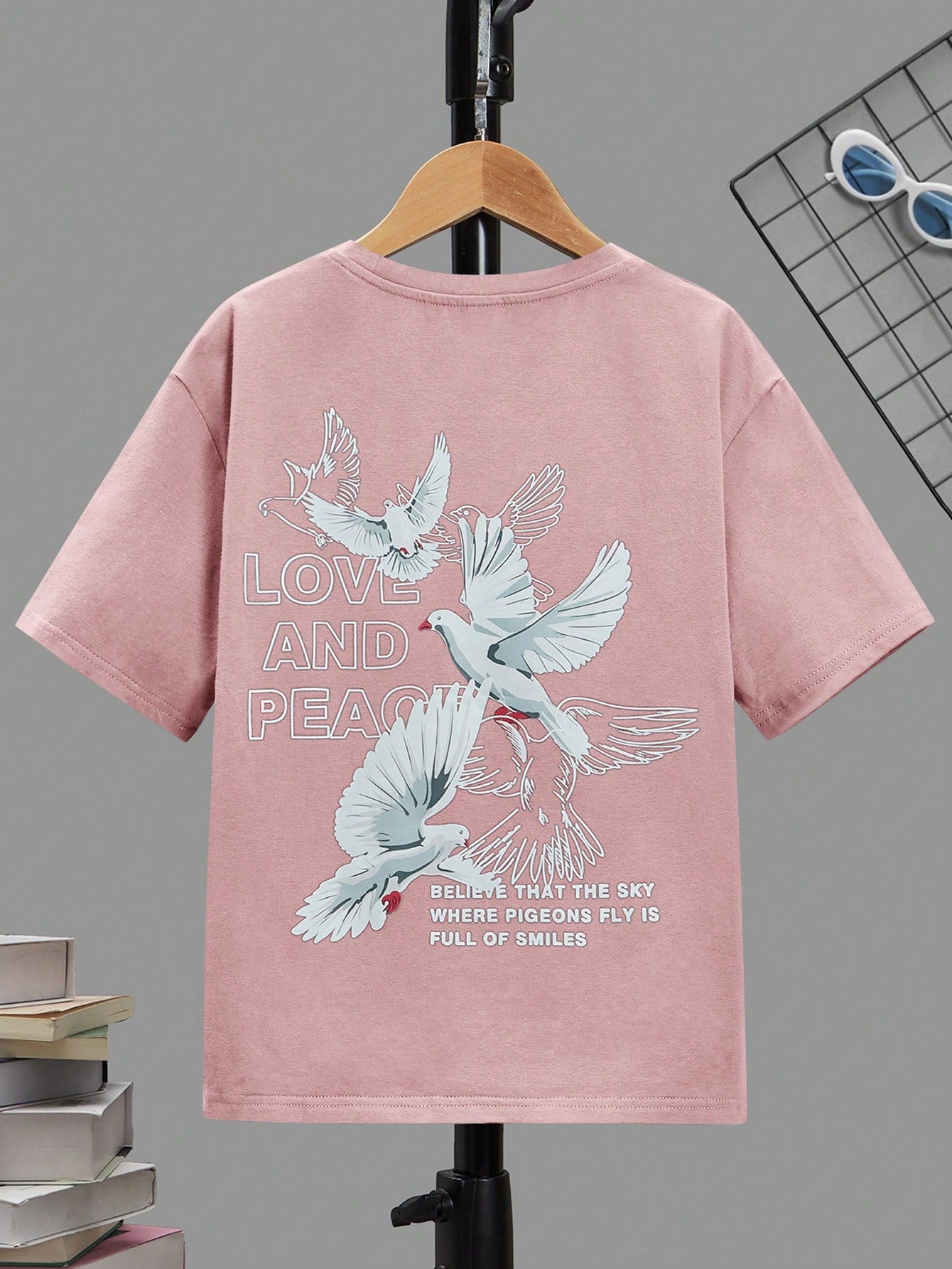 Tween Boy Slogan & Bird Graphic Drop Shoulder Tee