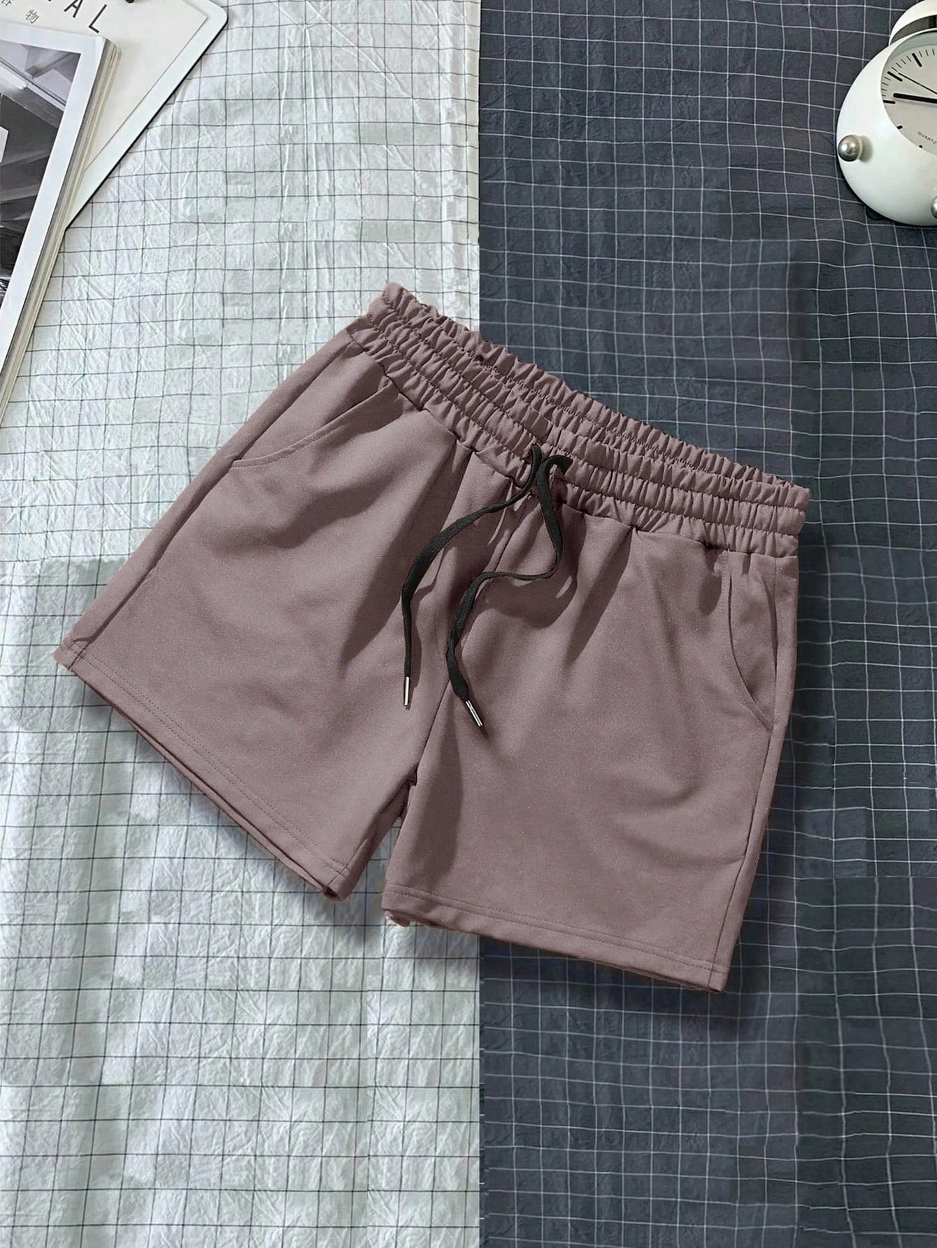 Men Drawstring Waist Shorts