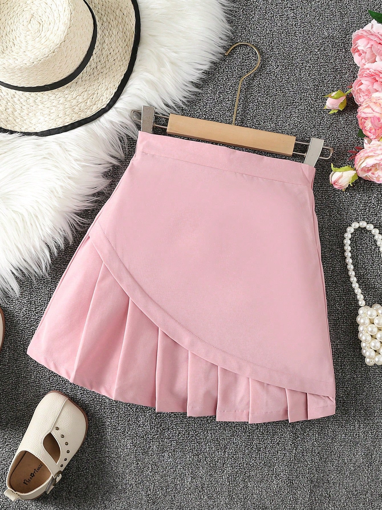 Tween Girl Pleated Hem Skirt