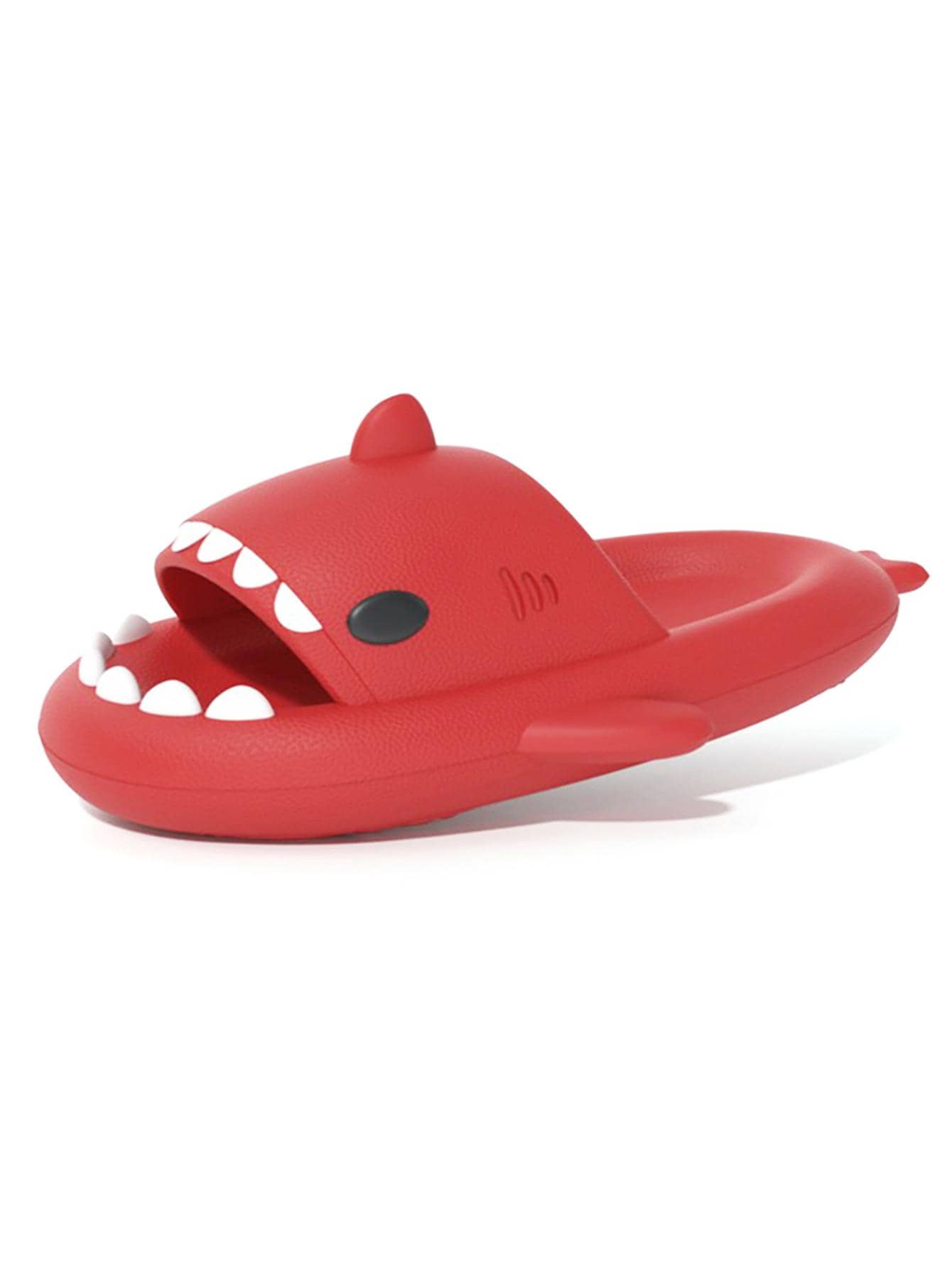 Shark Design Slides for Women, Novelty Pillow Slippers Open Toe Shark Sandals Cushioned Cloud Slides