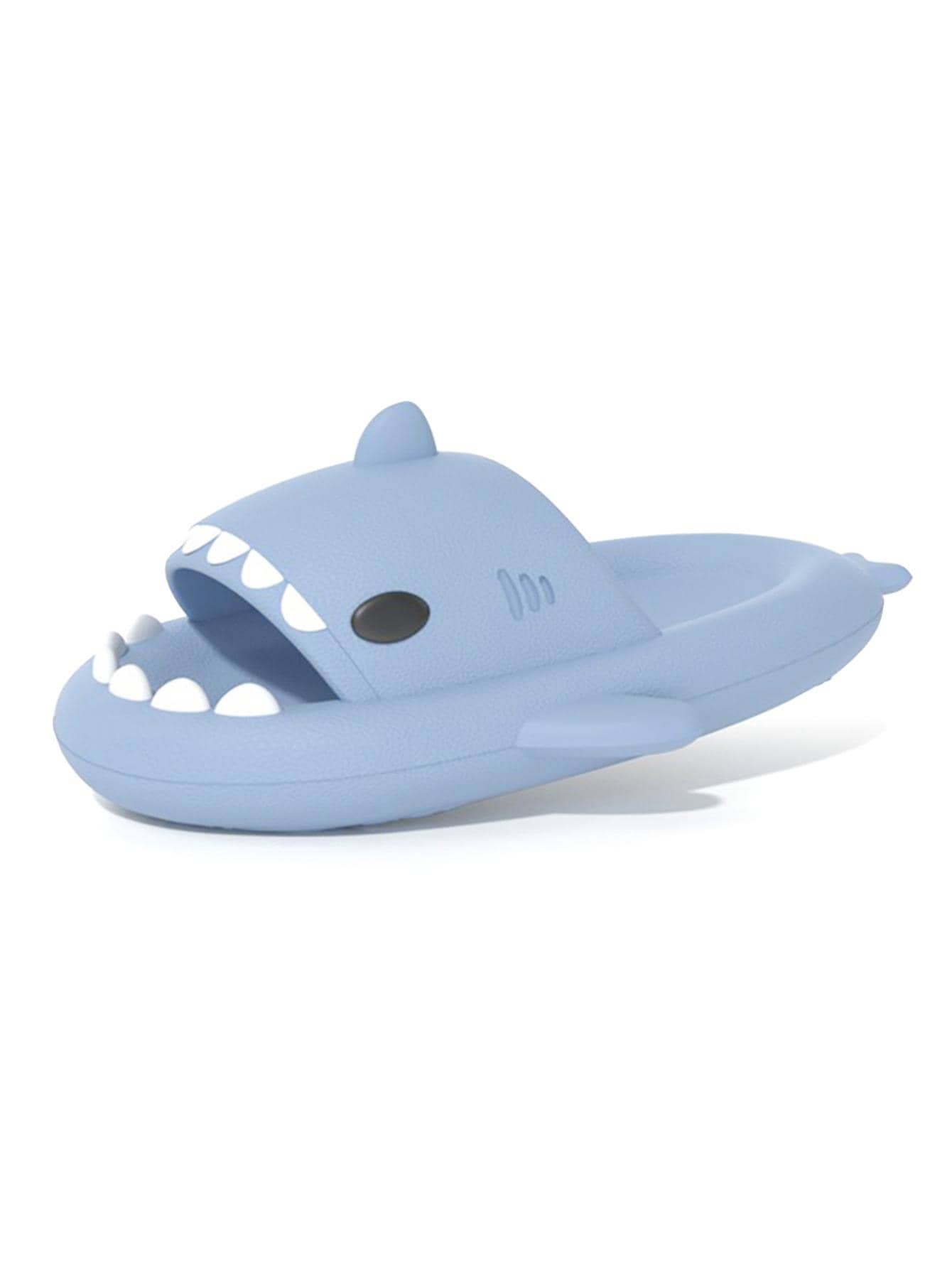 Shark Design Slides for Women, Novelty Pillow Slippers Open Toe Shark Sandals Cushioned Cloud Slides