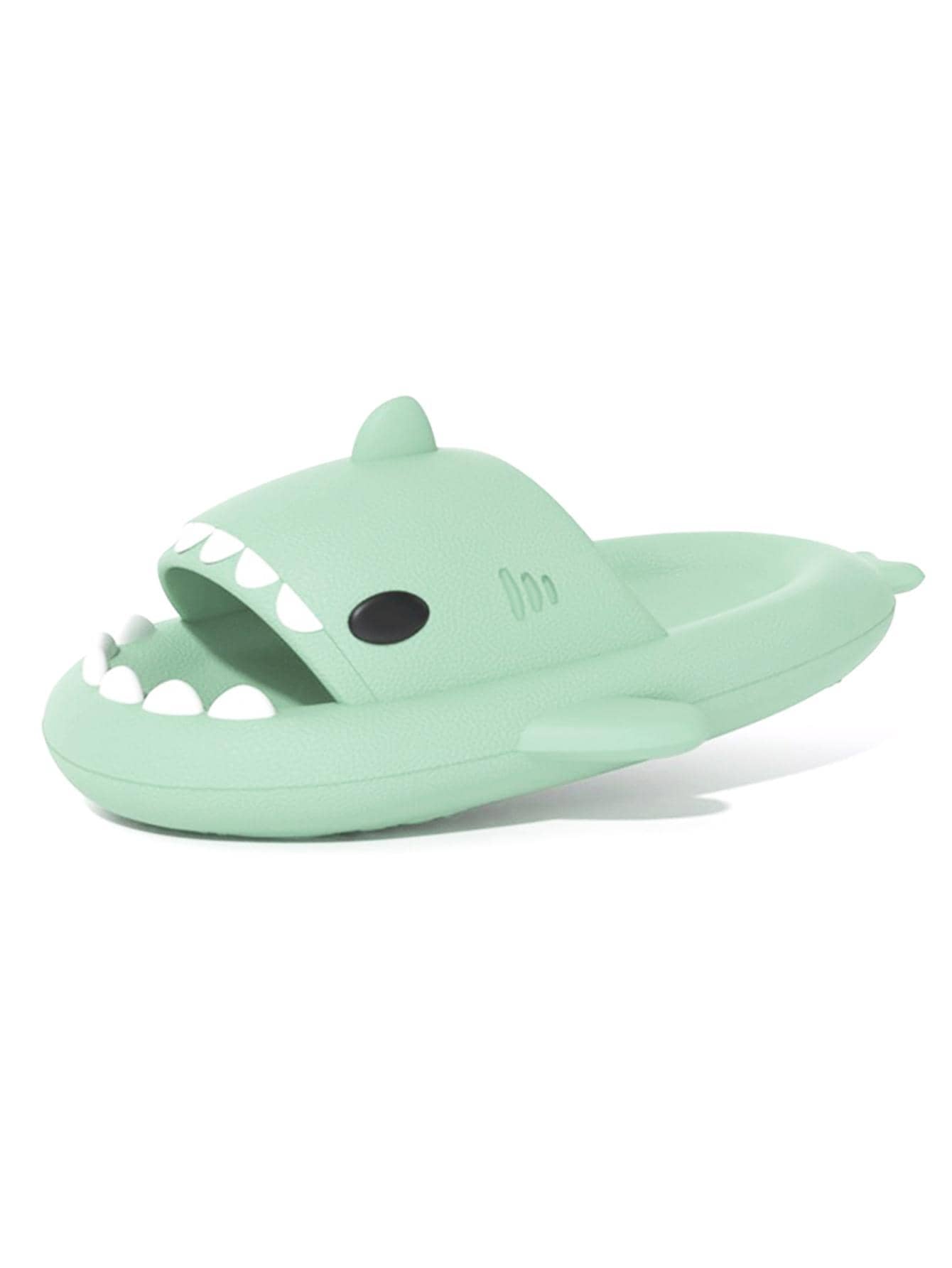 Shark Design Slides for Women, Novelty Pillow Slippers Open Toe Shark Sandals Cushioned Cloud Slides