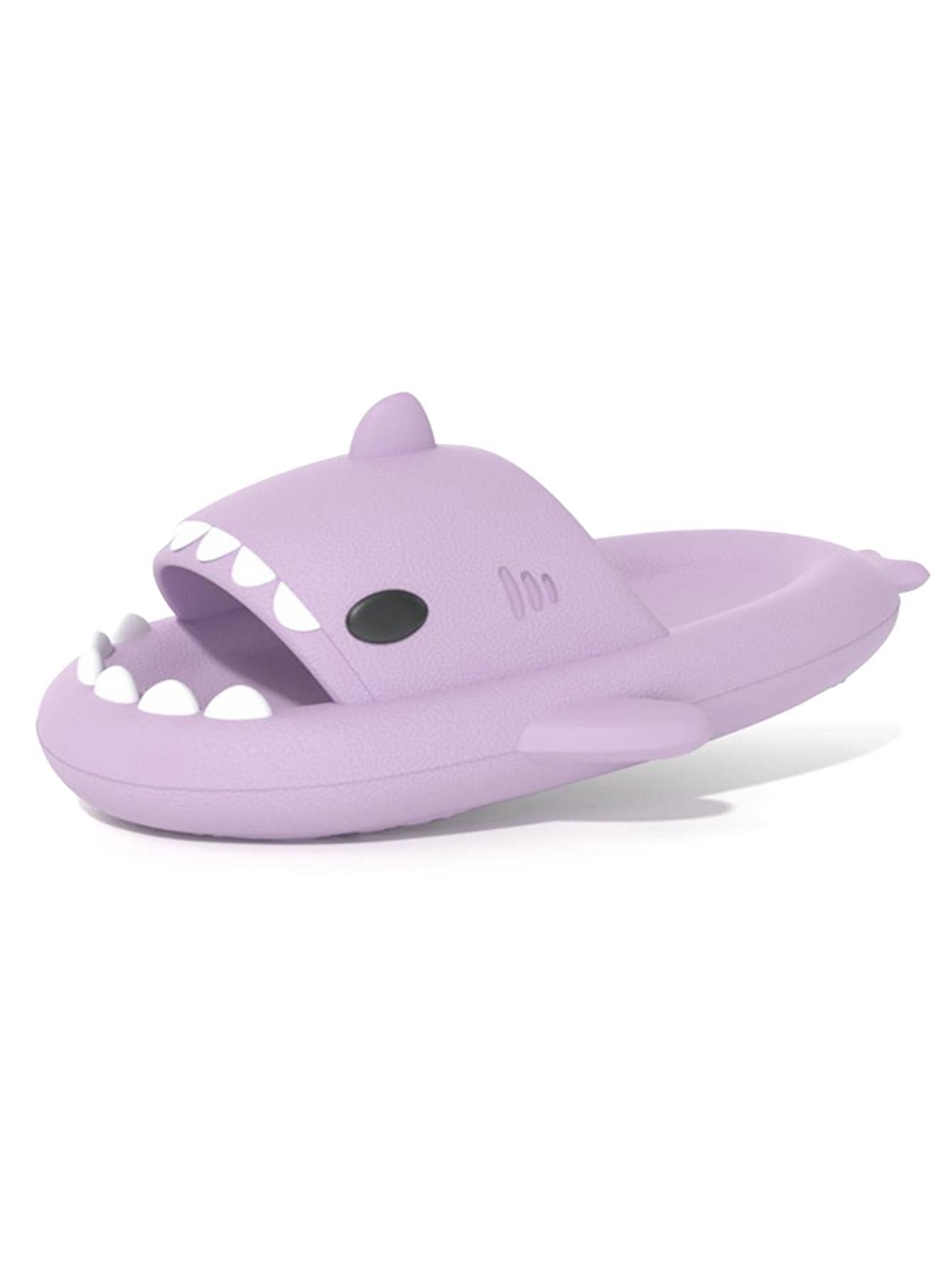 Shark Design Slides for Women, Novelty Pillow Slippers Open Toe Shark Sandals Cushioned Cloud Slides