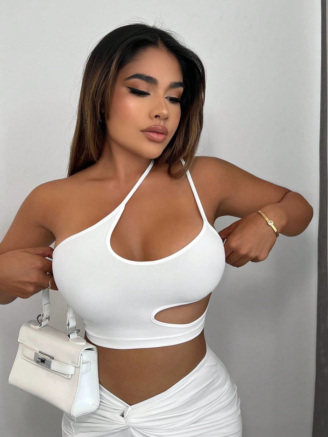 Women Top White Women Dresses White Top  White Outfit Crop Top  Asymmetrical Top Tube Top