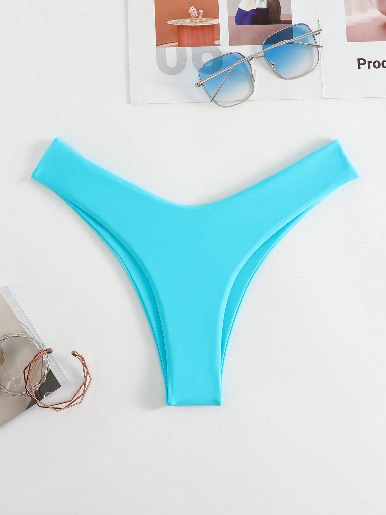 Swim Basics Summer Beach High Leg Bikini Panty