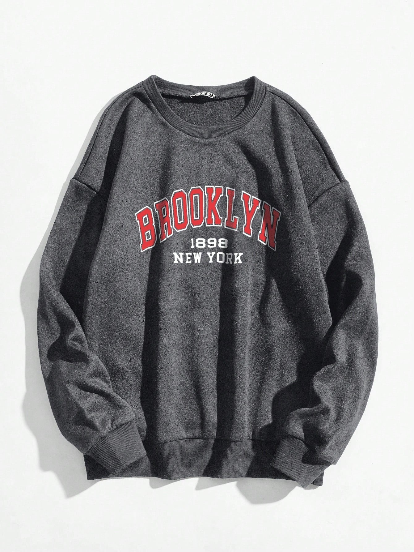 Plus Letter Graphic Drop Shoulder Sweatshirt