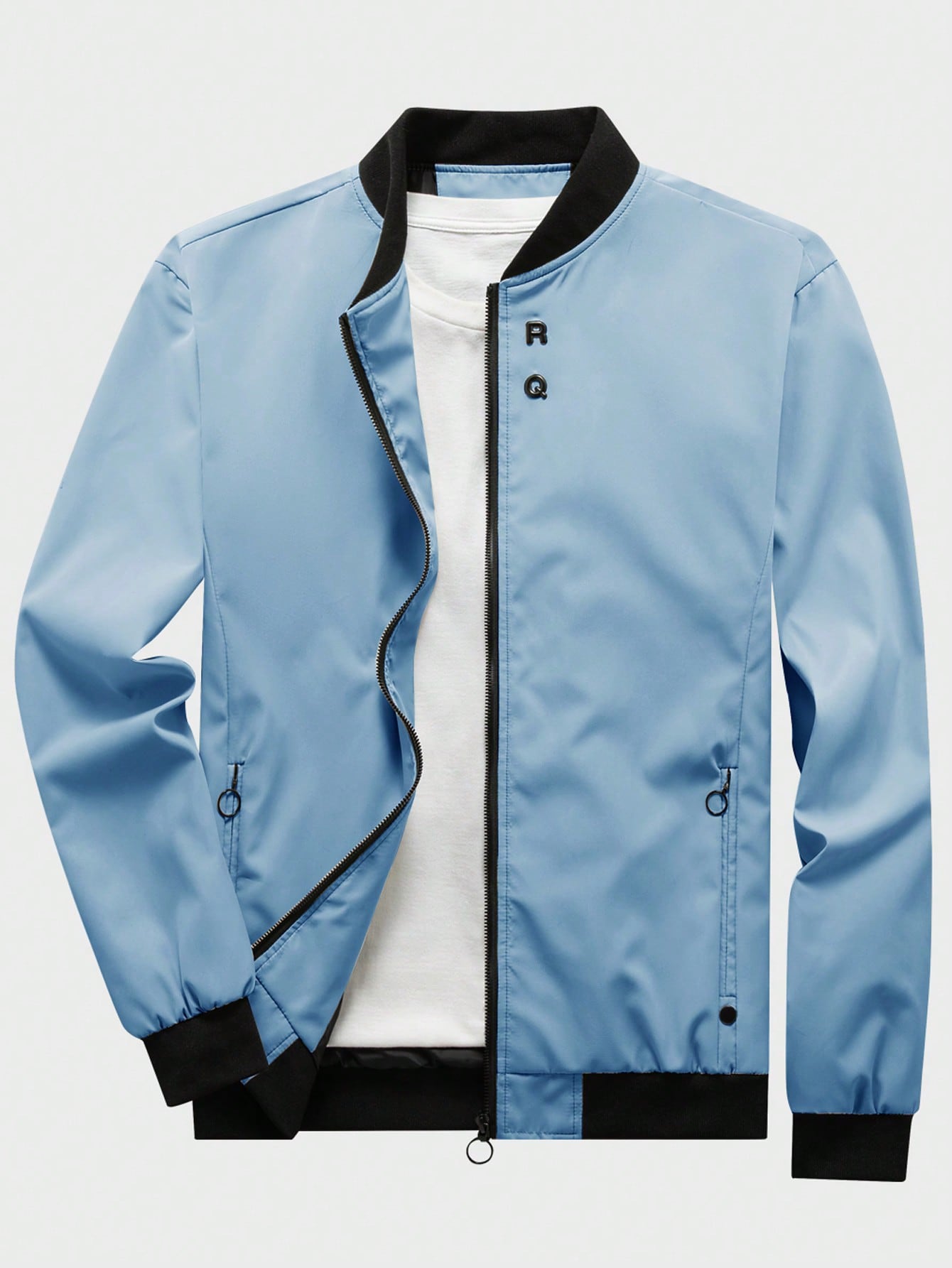 Men Zip Up Bomber Jacket