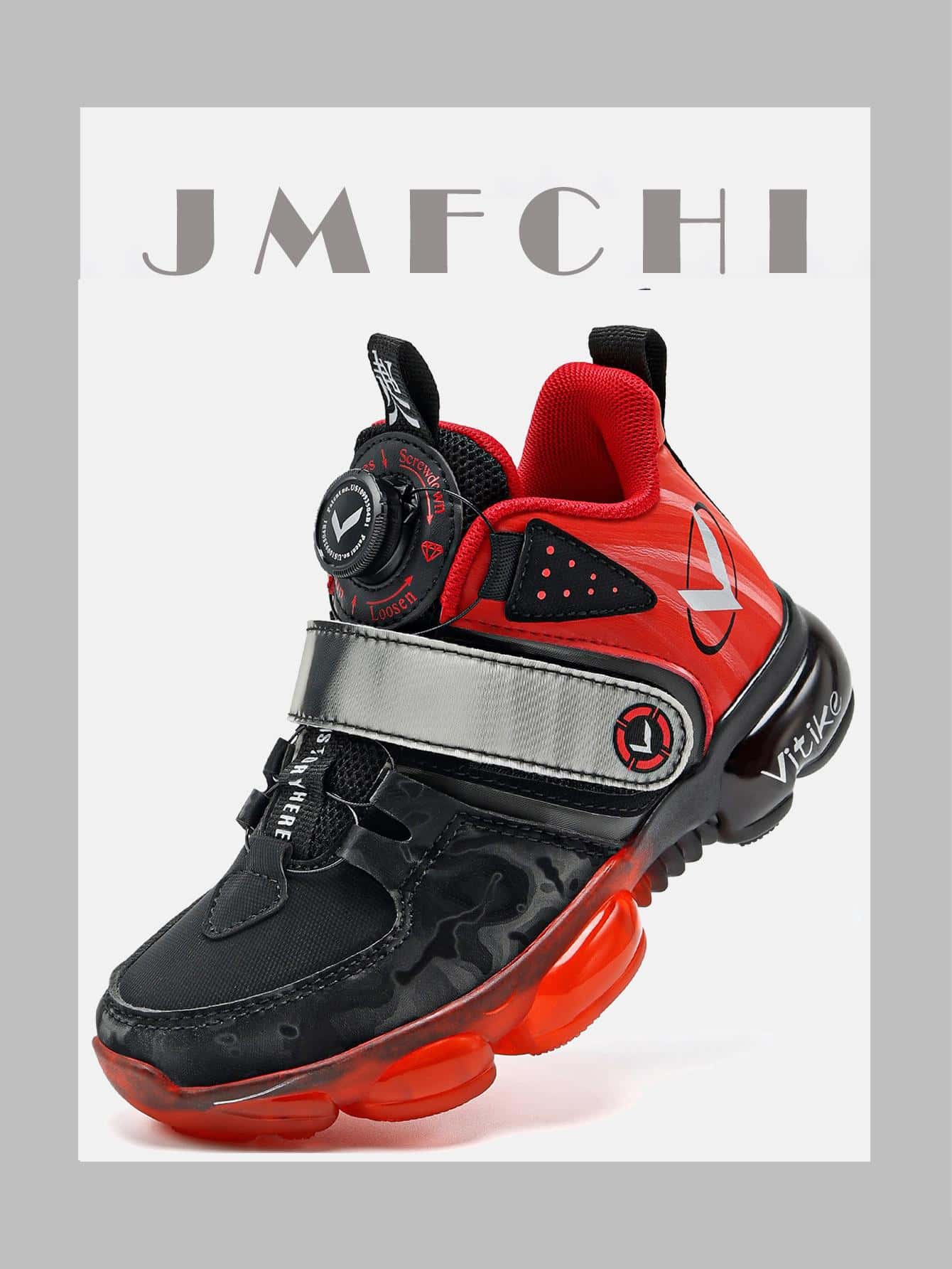 JMFCHI Kids Basketball Shoes Sneakers For Boys Girls High Top Running Tennis Shoes Lightweight Breathable Sport Athletic Mid Top Rotating Lock Shoe