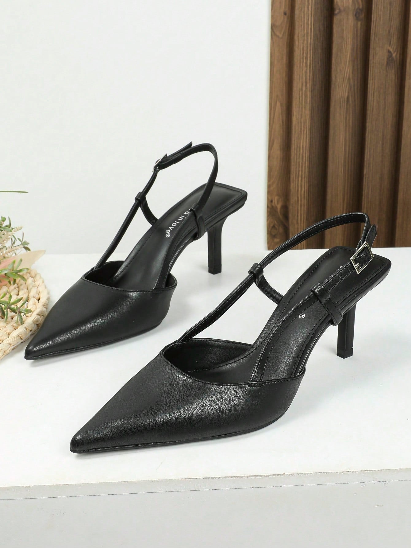 Elegant Slingback Pumps For Women, Minimalist Stiletto Heeled Pumps