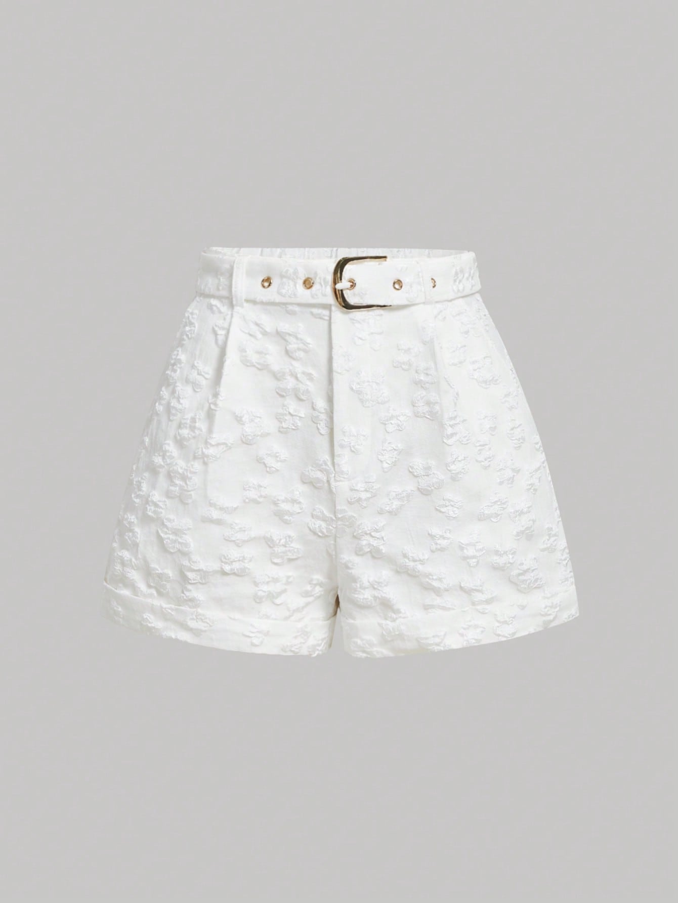 Jacquard Belted Shorts