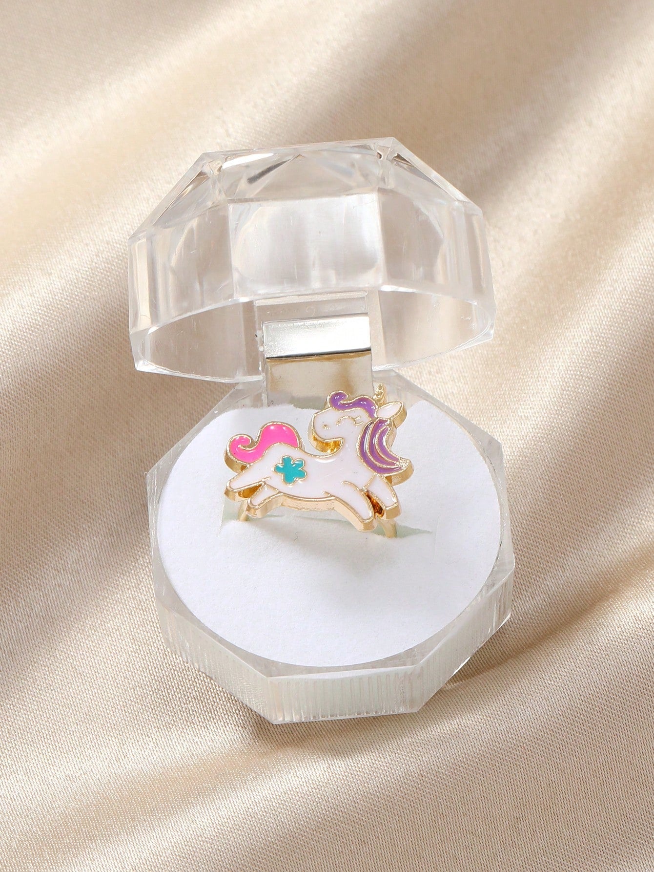 1pc Girls Unicorn Decor Ring For Gift