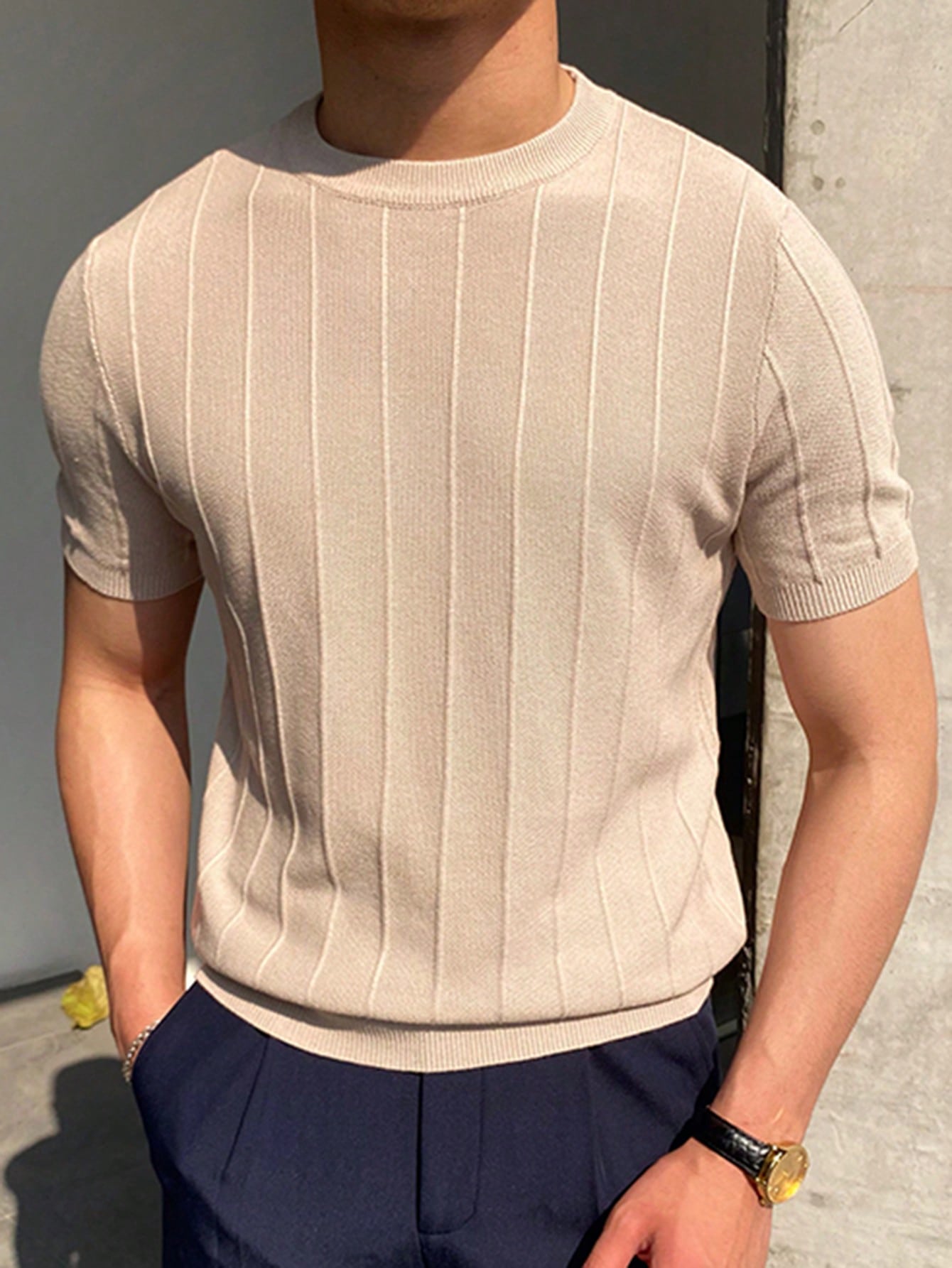 Men Solid Knit Top
