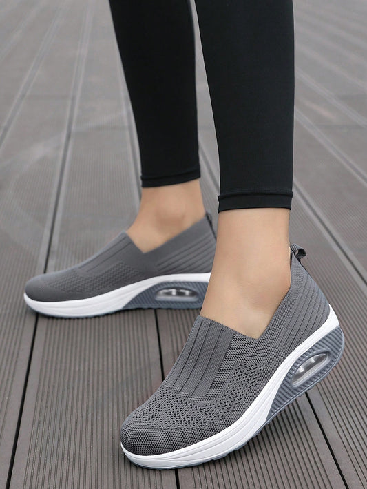 Women Minimalist Slip On Low-top Rocking Shoes, Sporty Outdoor Sneakers