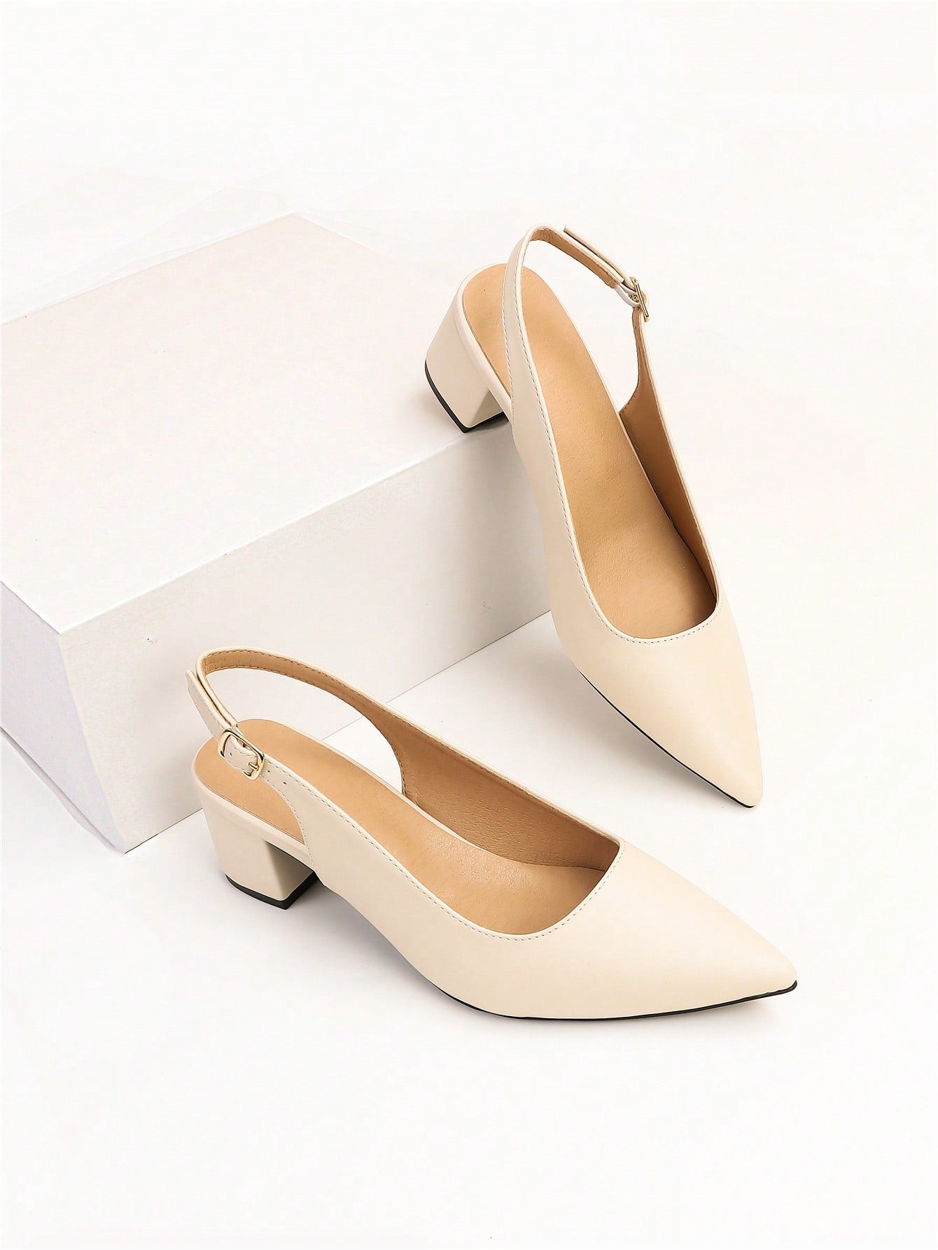 Women's Summer New Simple Style High Heels With Chunky Heel, Open Toe And Ankle Strap