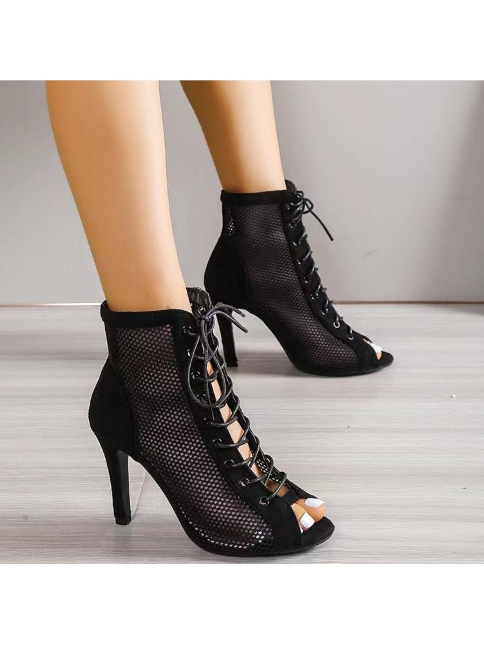 Peep Toe High Heel Hollow Out Fashionable Summer Booties