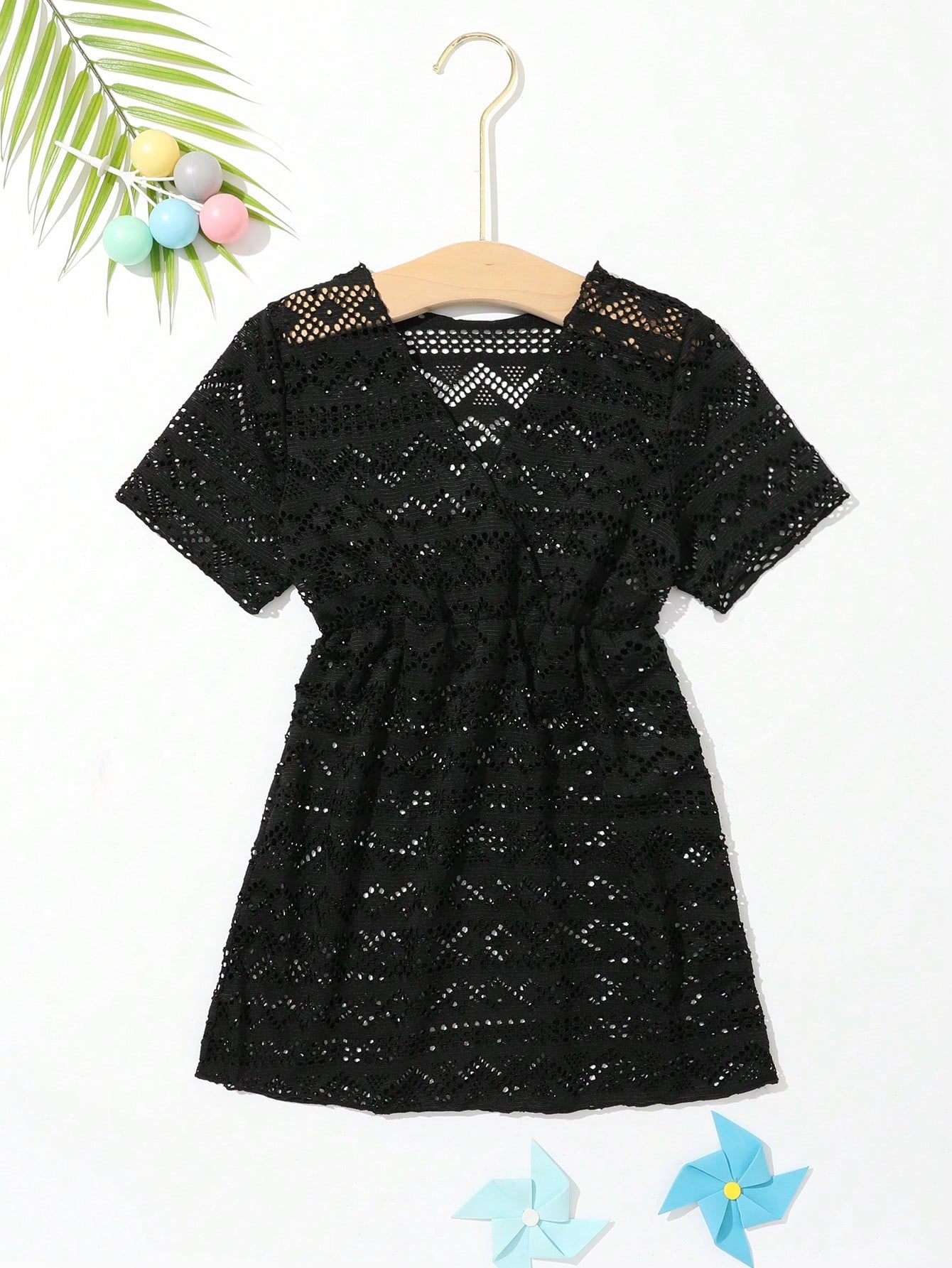 Young Girl Hollow Out Cover Up Dress