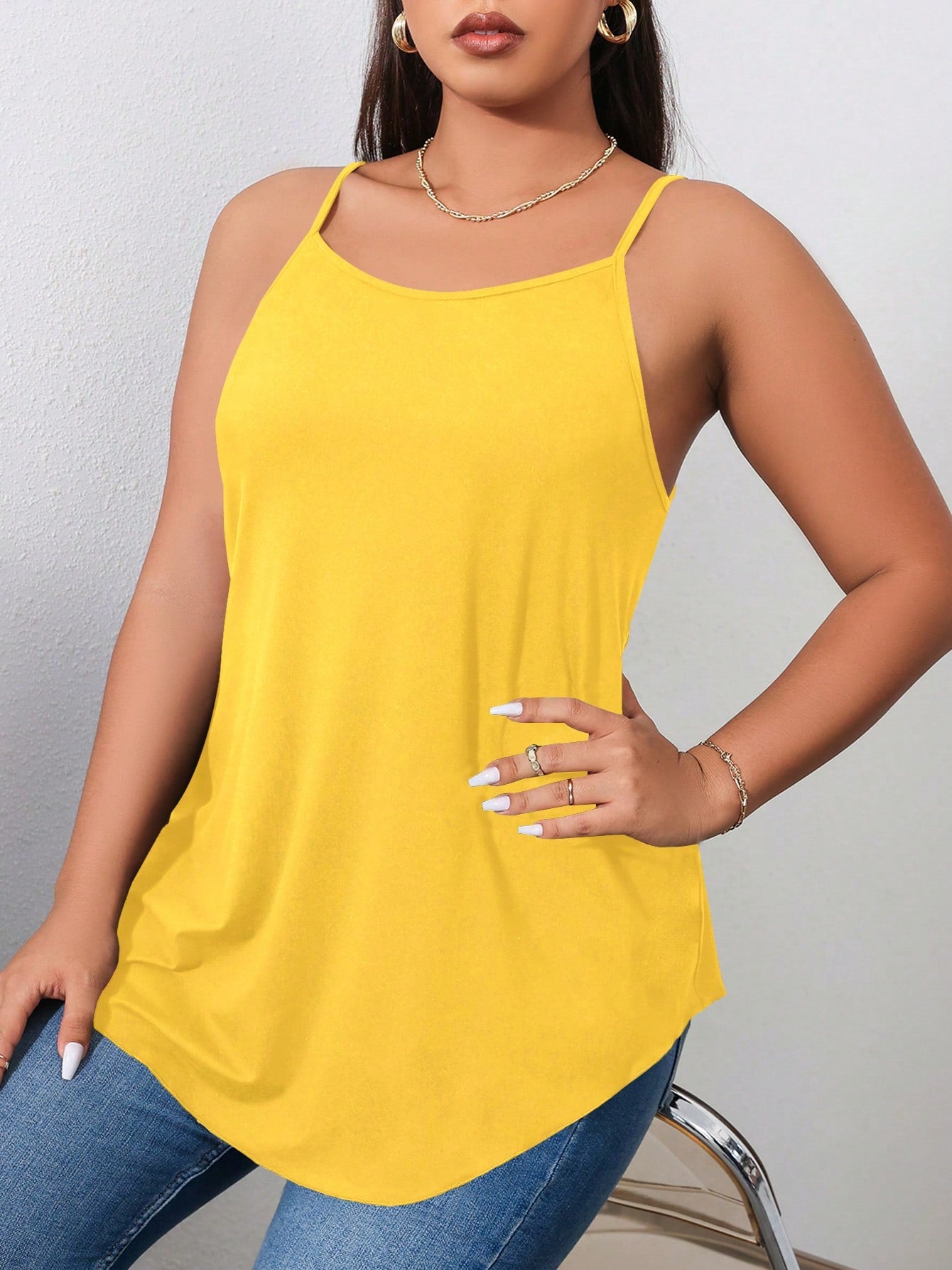 Plus Solid Cami Top