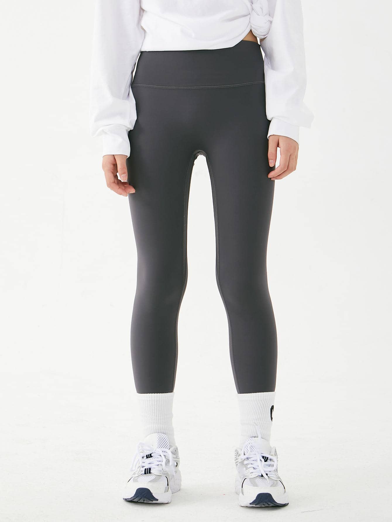 Tween Girl Quick-drying Outdoor Sports Pants - High Elasticity Yoga Tights, Tight-fit Bottoming Pants, Spring And Autumn