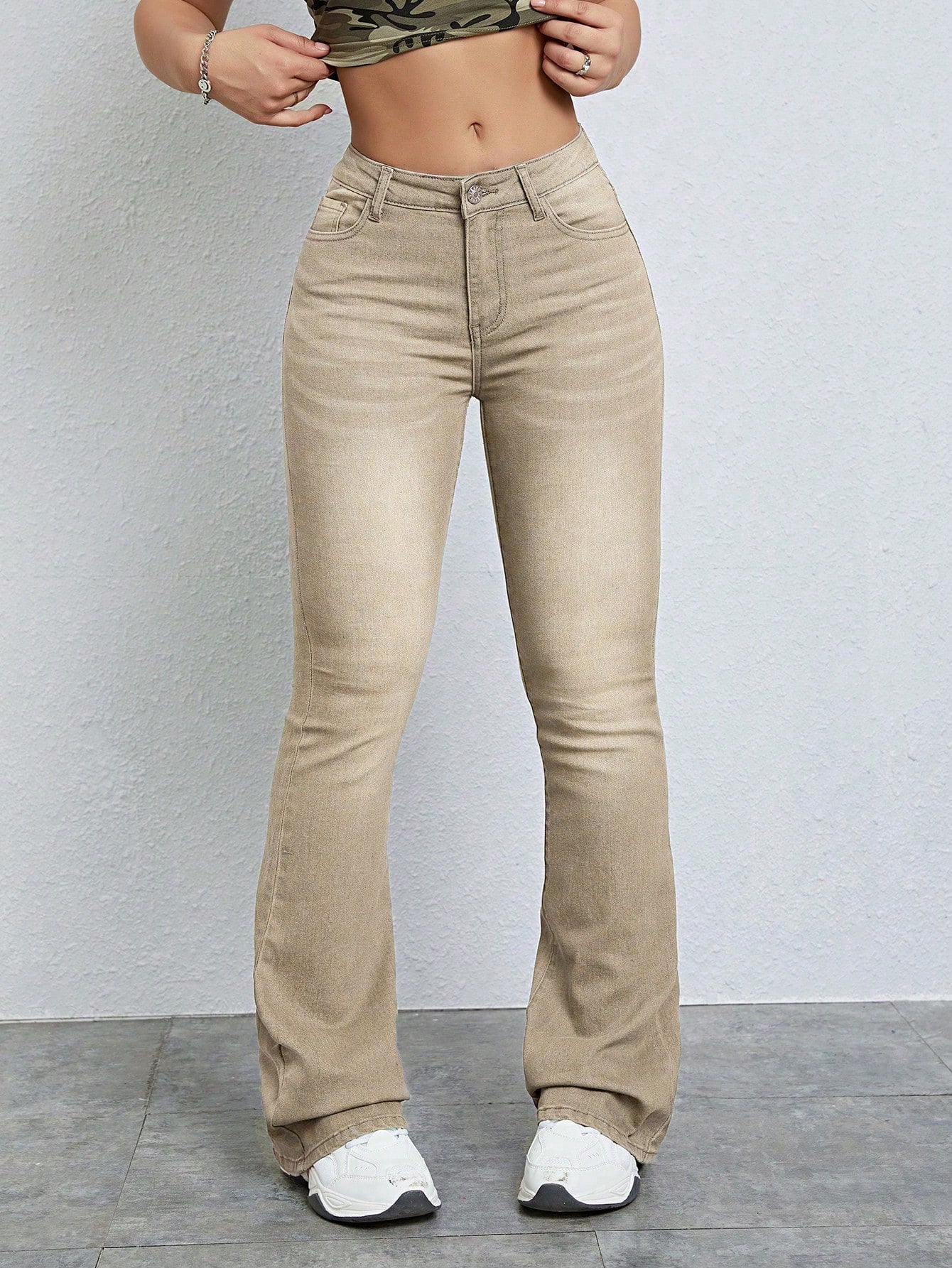 Frenchy Slant Pocket Bootcut Leg Jeans