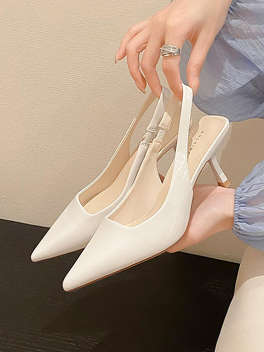 Fashionable And Elegant Pointed-Toe High Heel Shoes For Women, With Comfortable And Breathable Design And Shallow Mouth, Suitable For Dress And Summer Wear