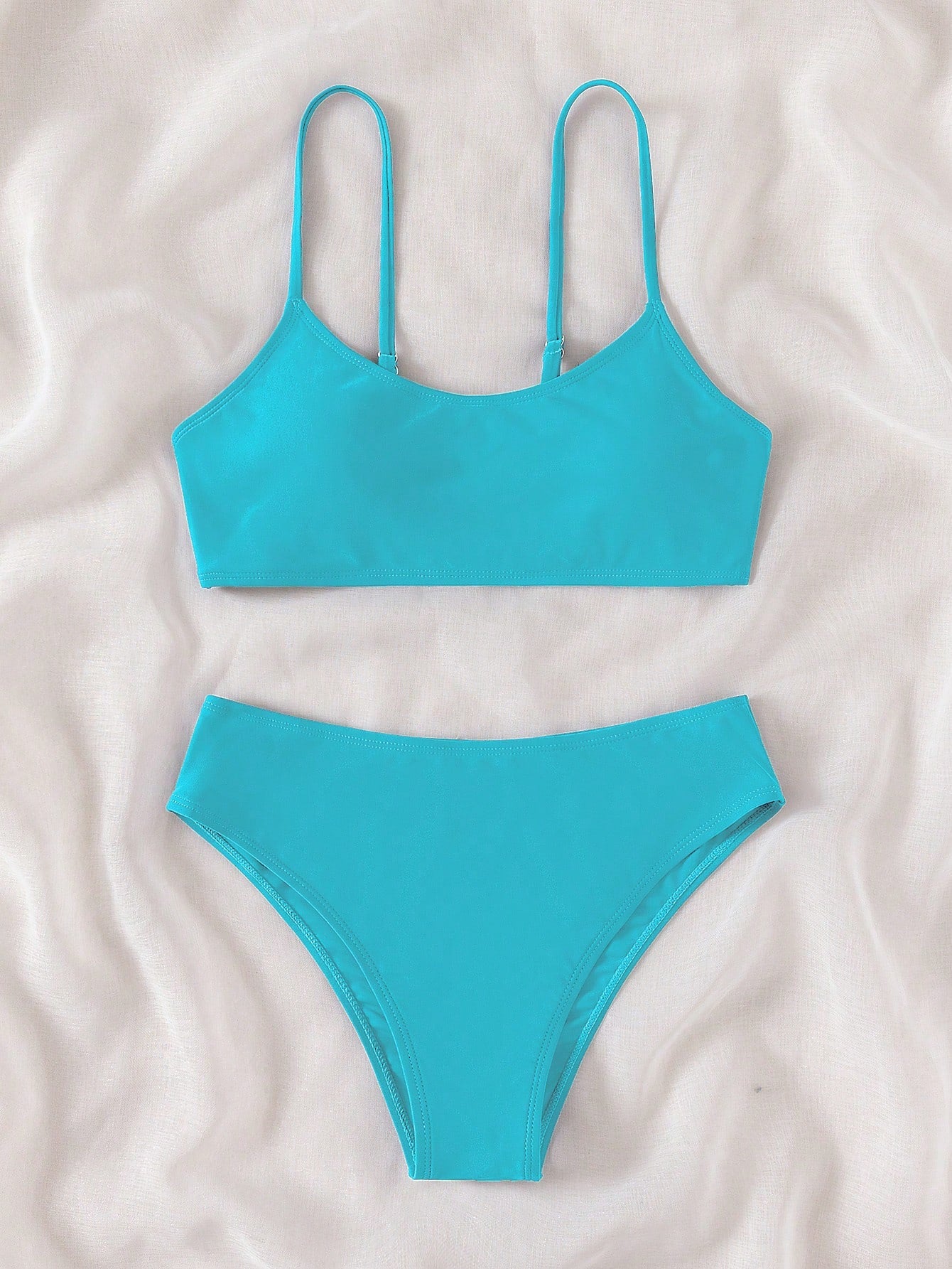 Teen Girls Solid Bikini Swimsuit