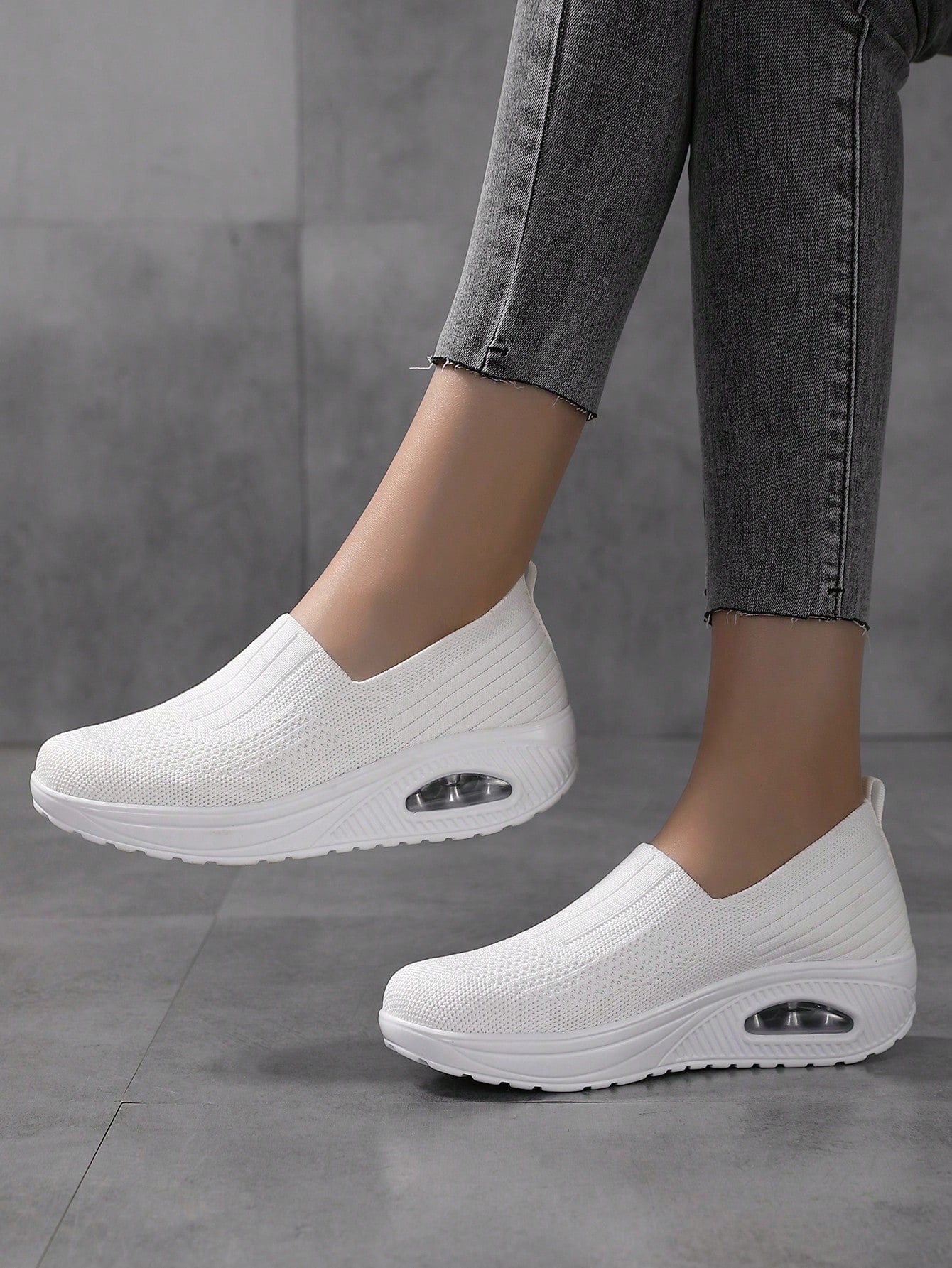 Women Minimalist Slip On Low-top Rocking Shoes, Sporty Outdoor Sneakers