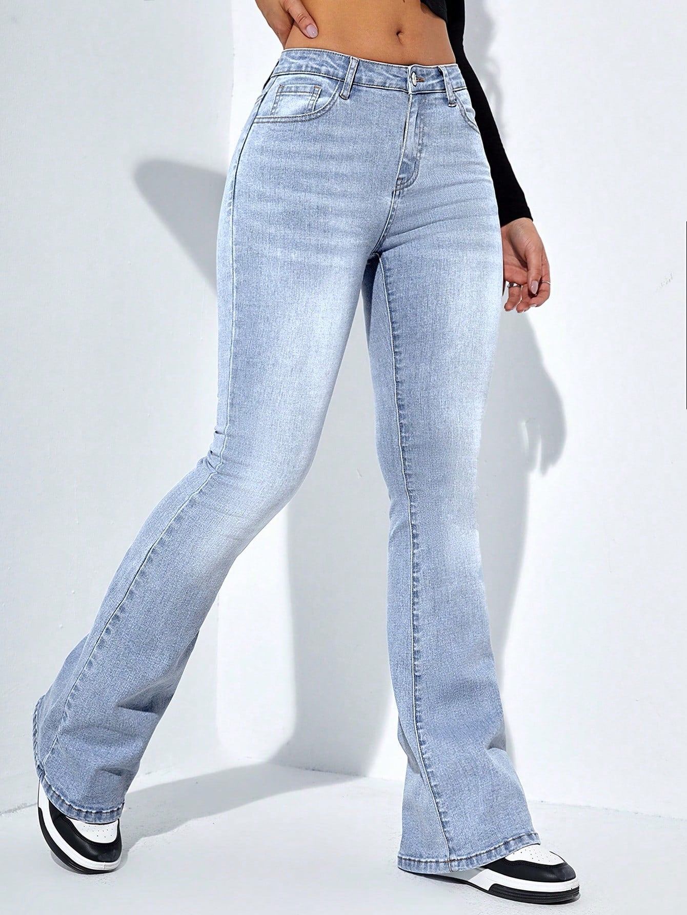 Frenchy Slant Pocket Bootcut Leg Jeans