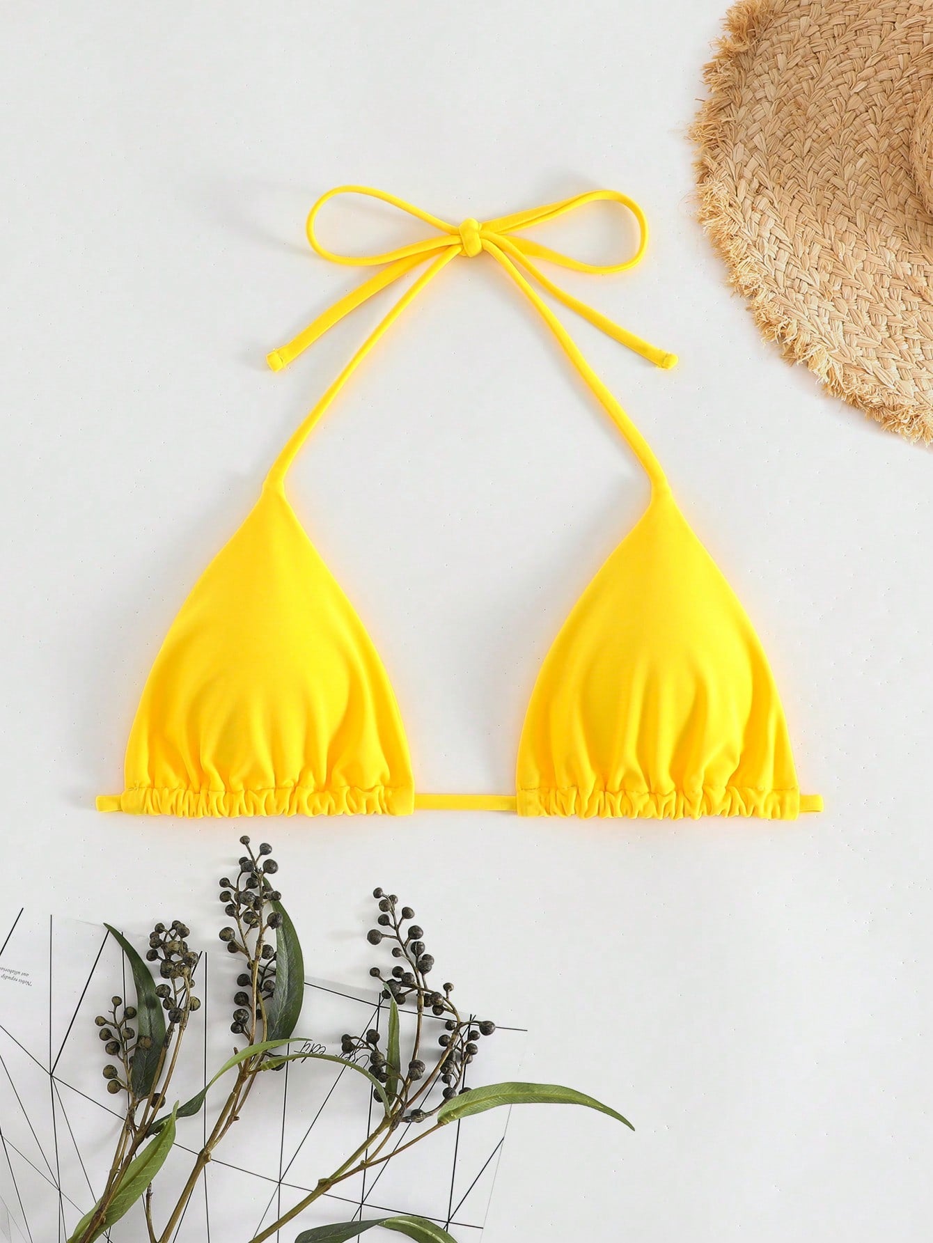 Swim Summer Beach Halter Triangle Bikini Top