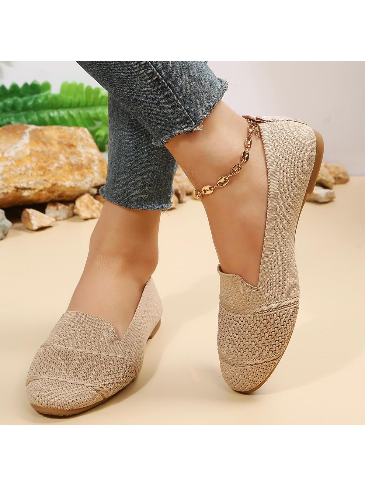 Women's Flat Shoes - New Korean Style Popular Square Toe Loafers With Low Heels For Spring And Autumn